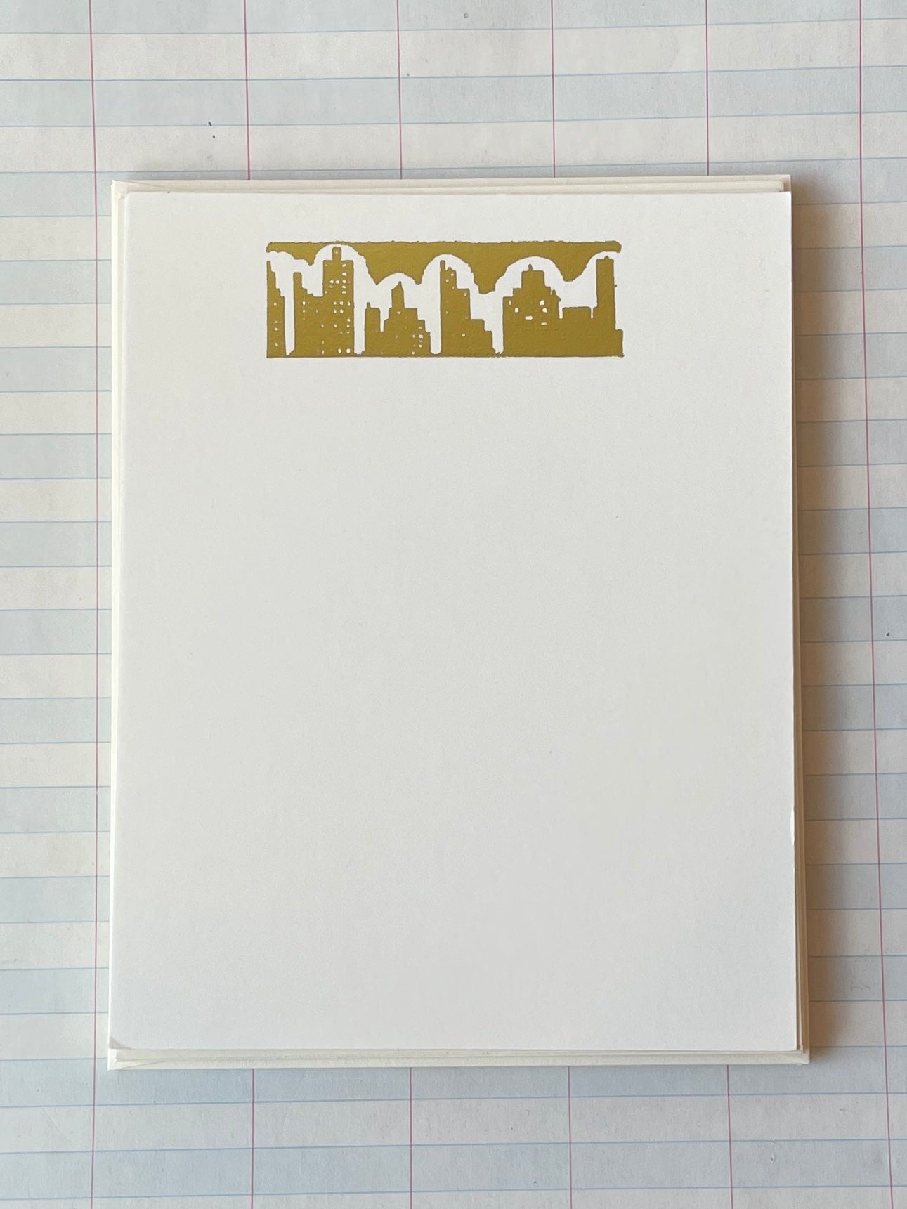 City Silhouette Foil Pressed Stationery