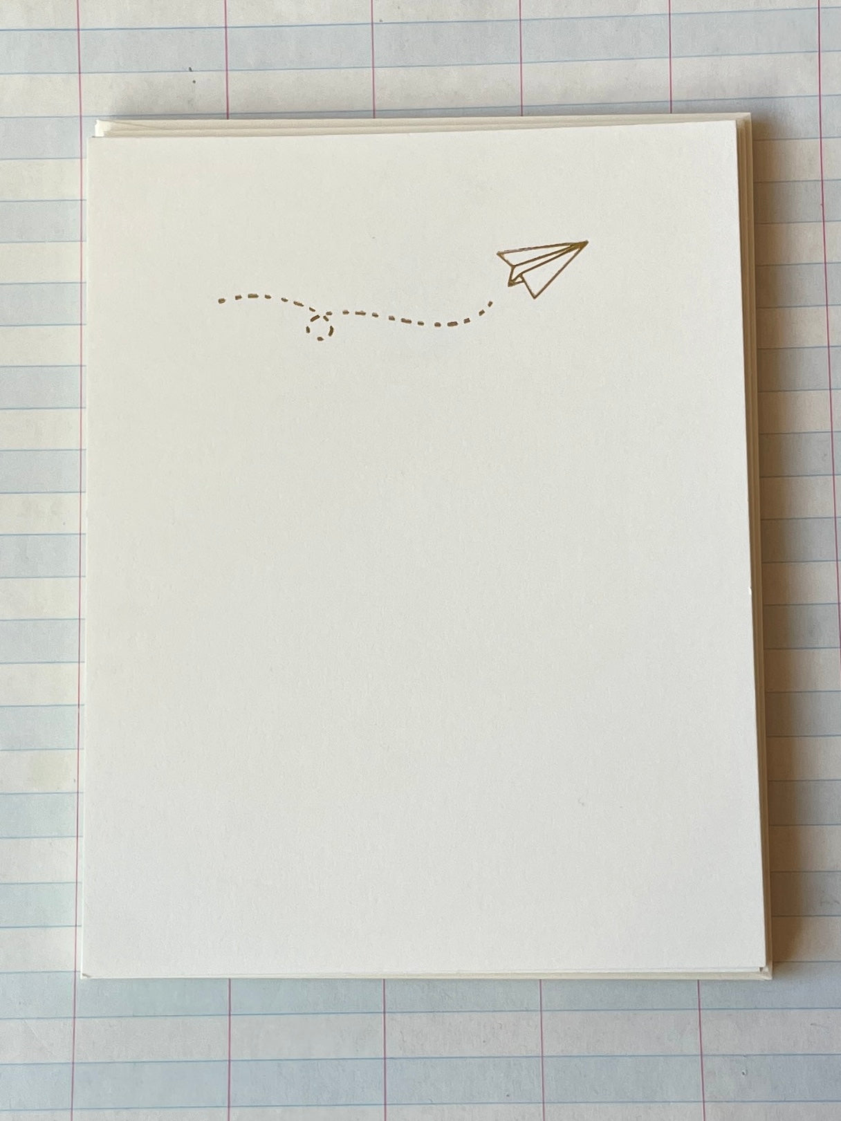Paper Plane Foil Pressed Stationery
