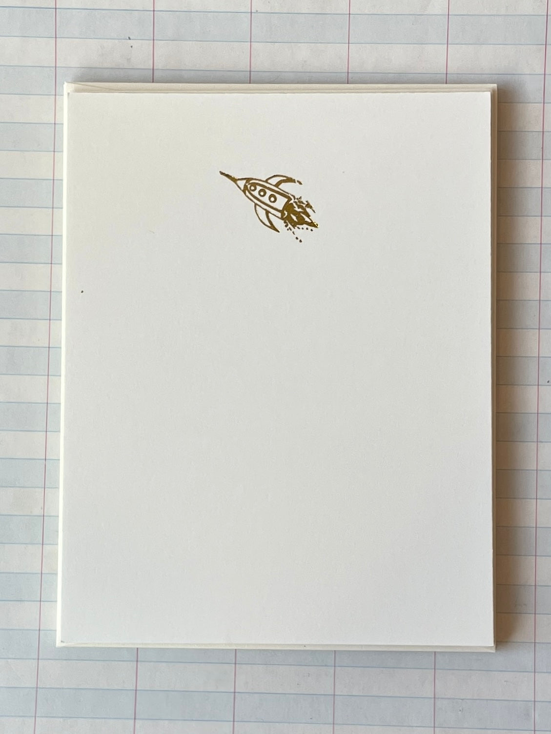 Rocket Ship Foil Pressed Stationery