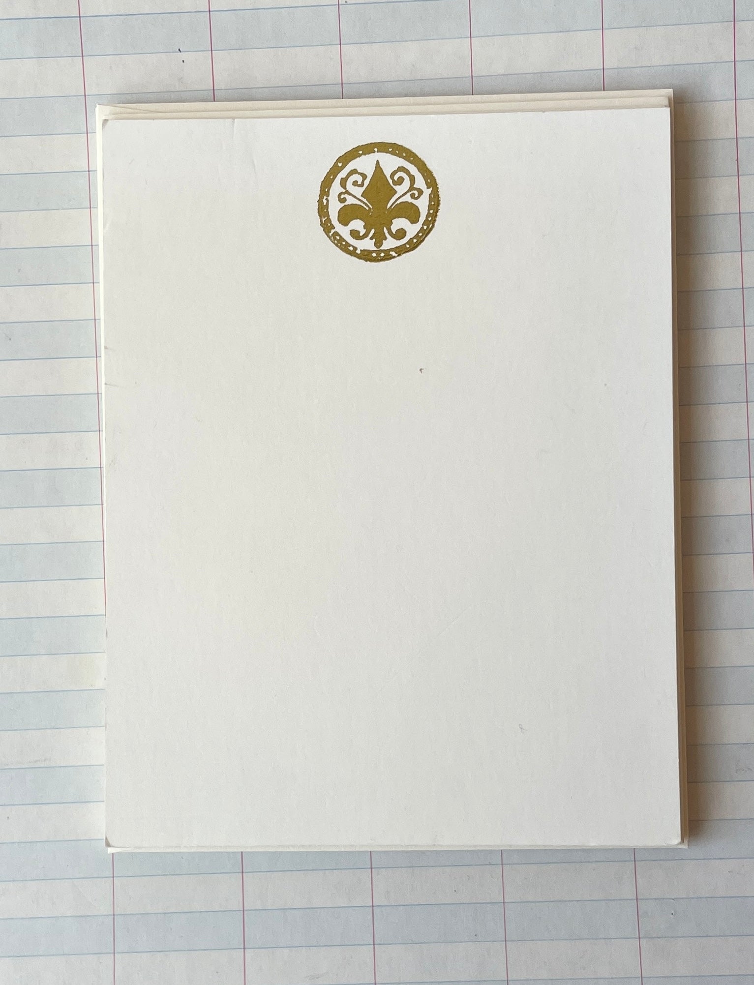 Fleur-de-lis Crest Stationery Set