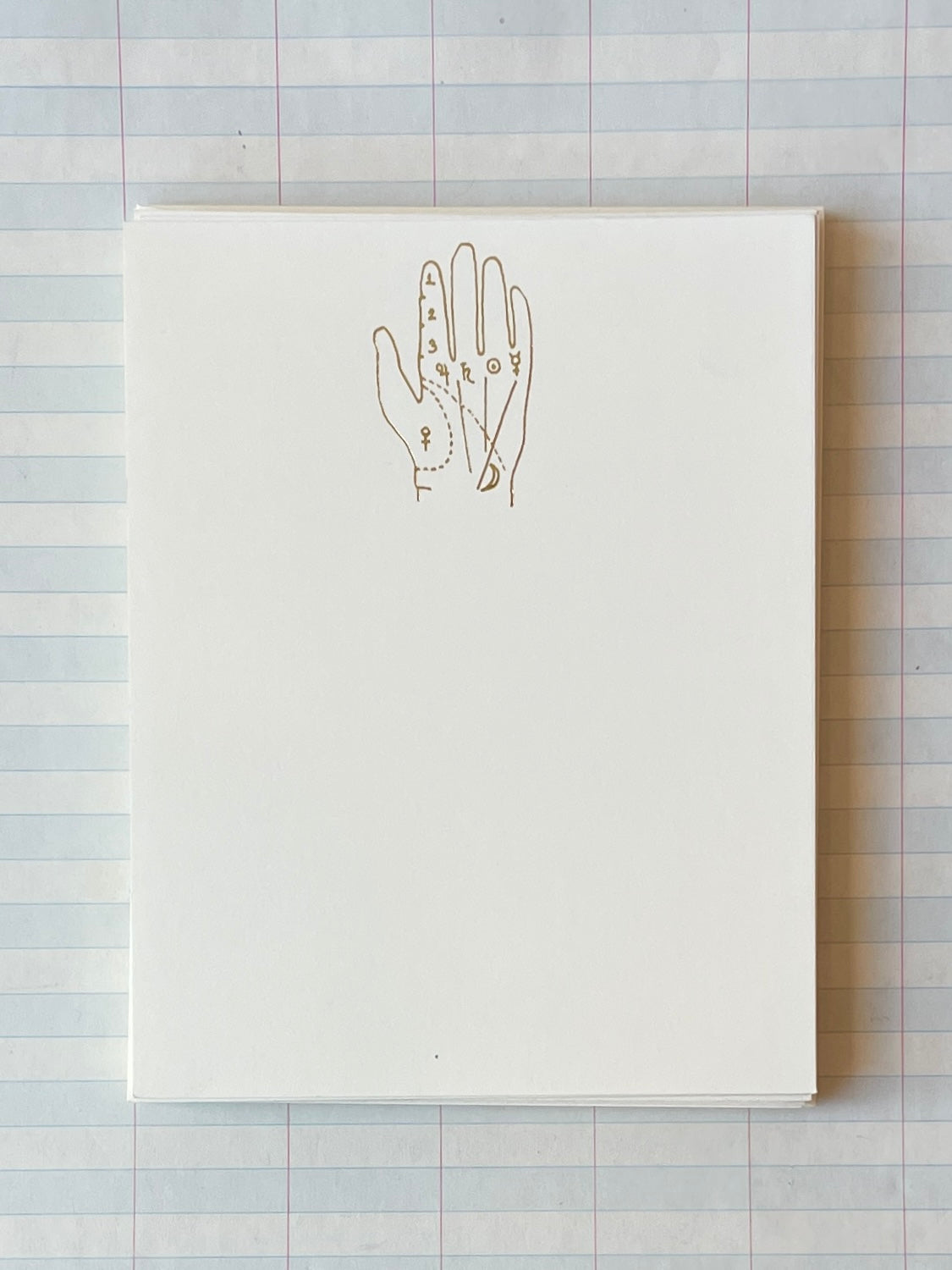 Palmistry Hand Foil Pressed Stationery