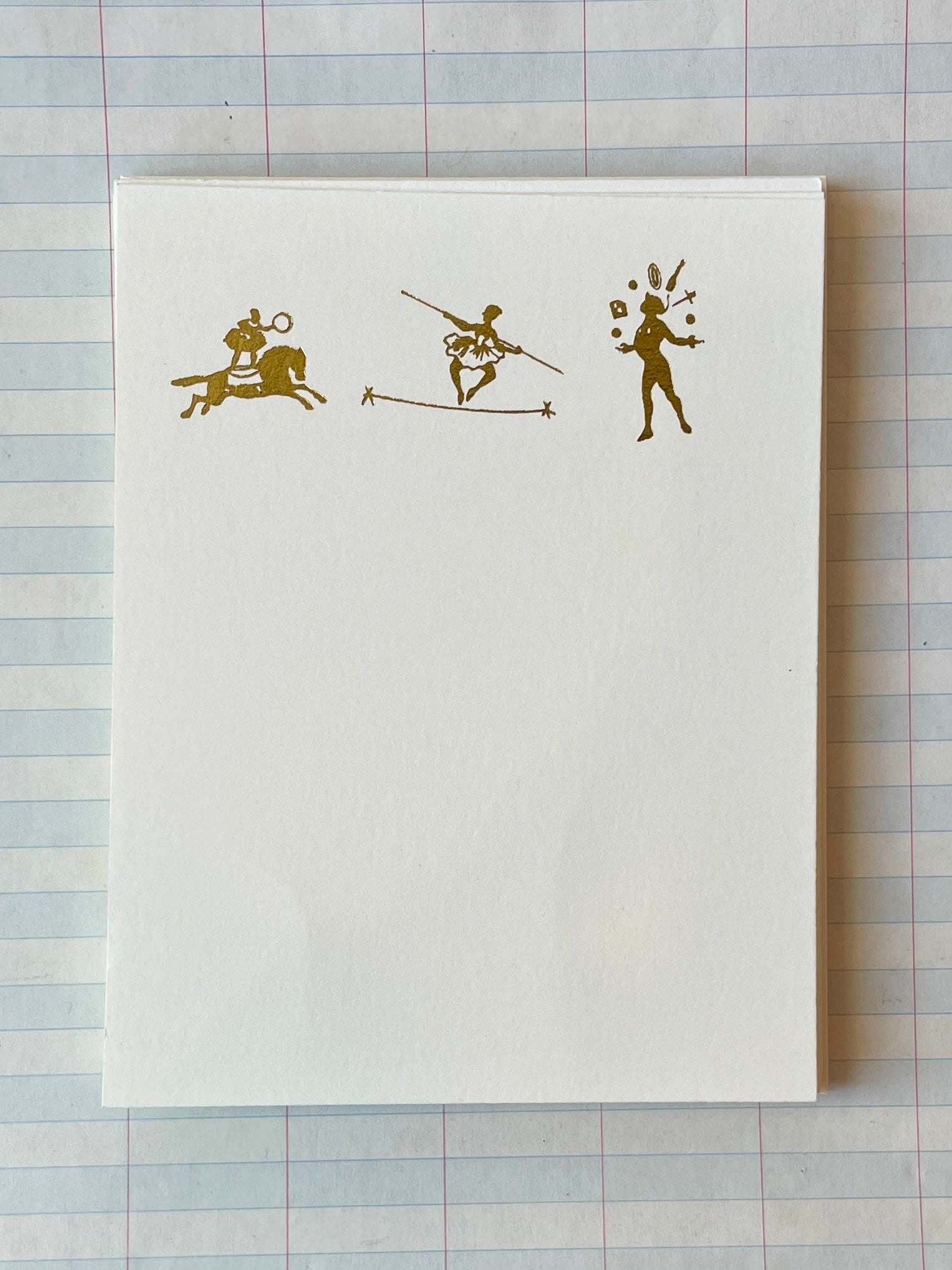 Circus Tricks Foil-pressed Notecards