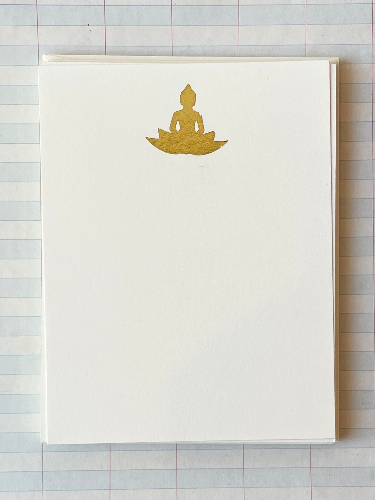 Buddha on Lotus Foil-pressed Notecards