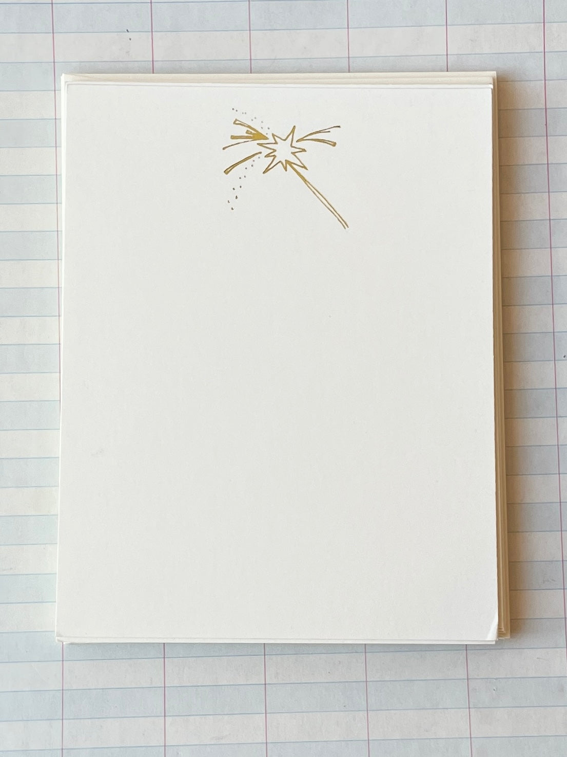 Star Wand Foil Pressed Stationery Set