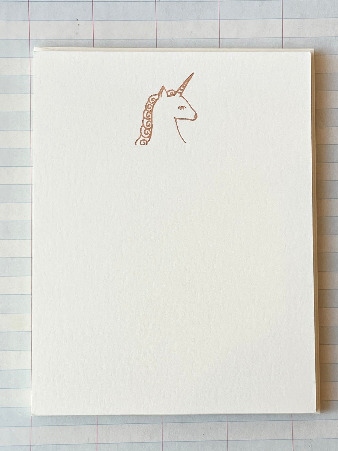 Unicorn Foil Pressed Stationery