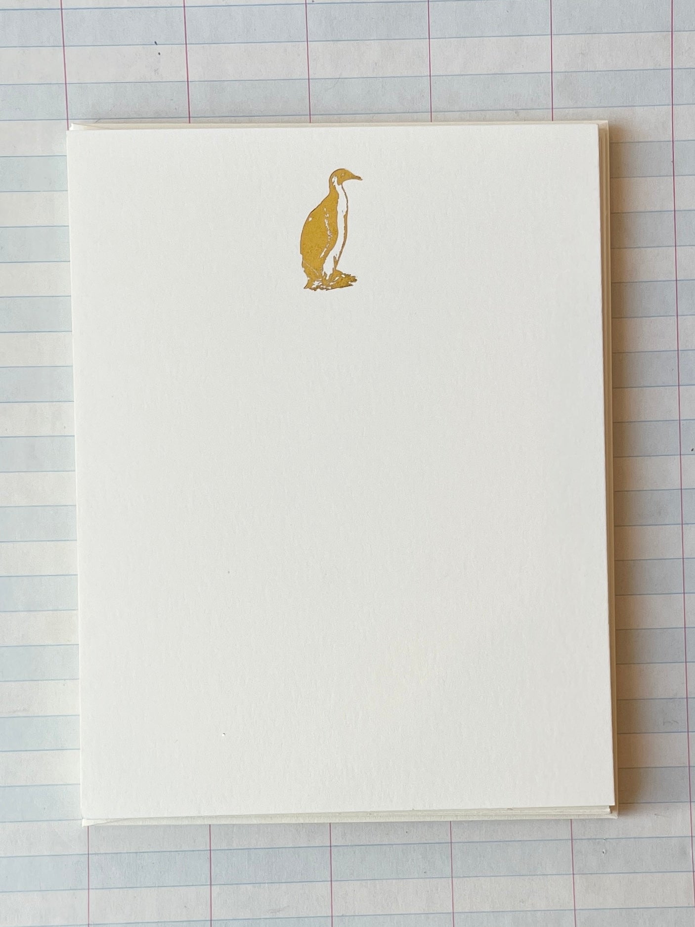 Penguin Foil Pressed Stationery