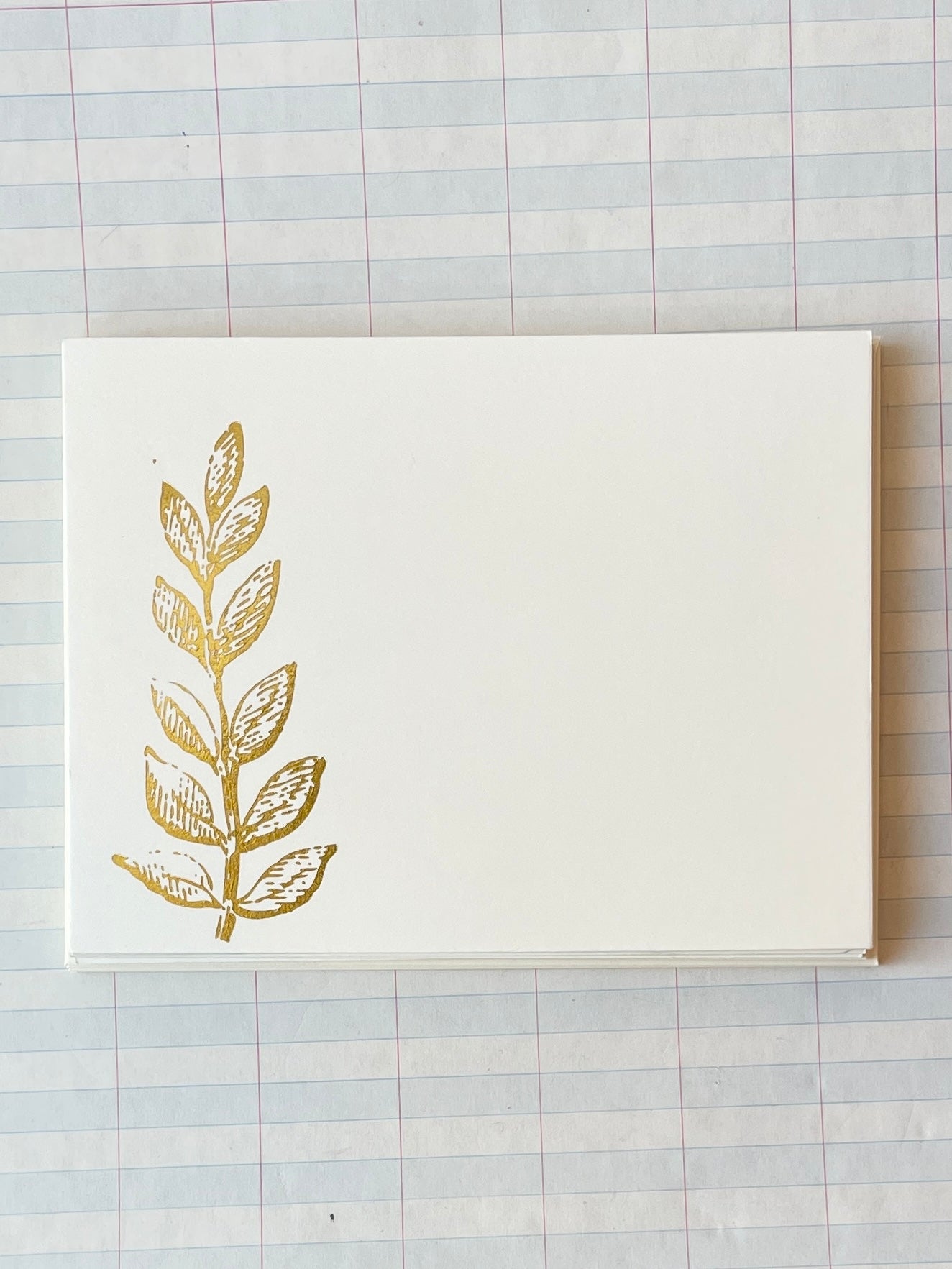 Foil Pressed Notes, Ferns - PARCEL