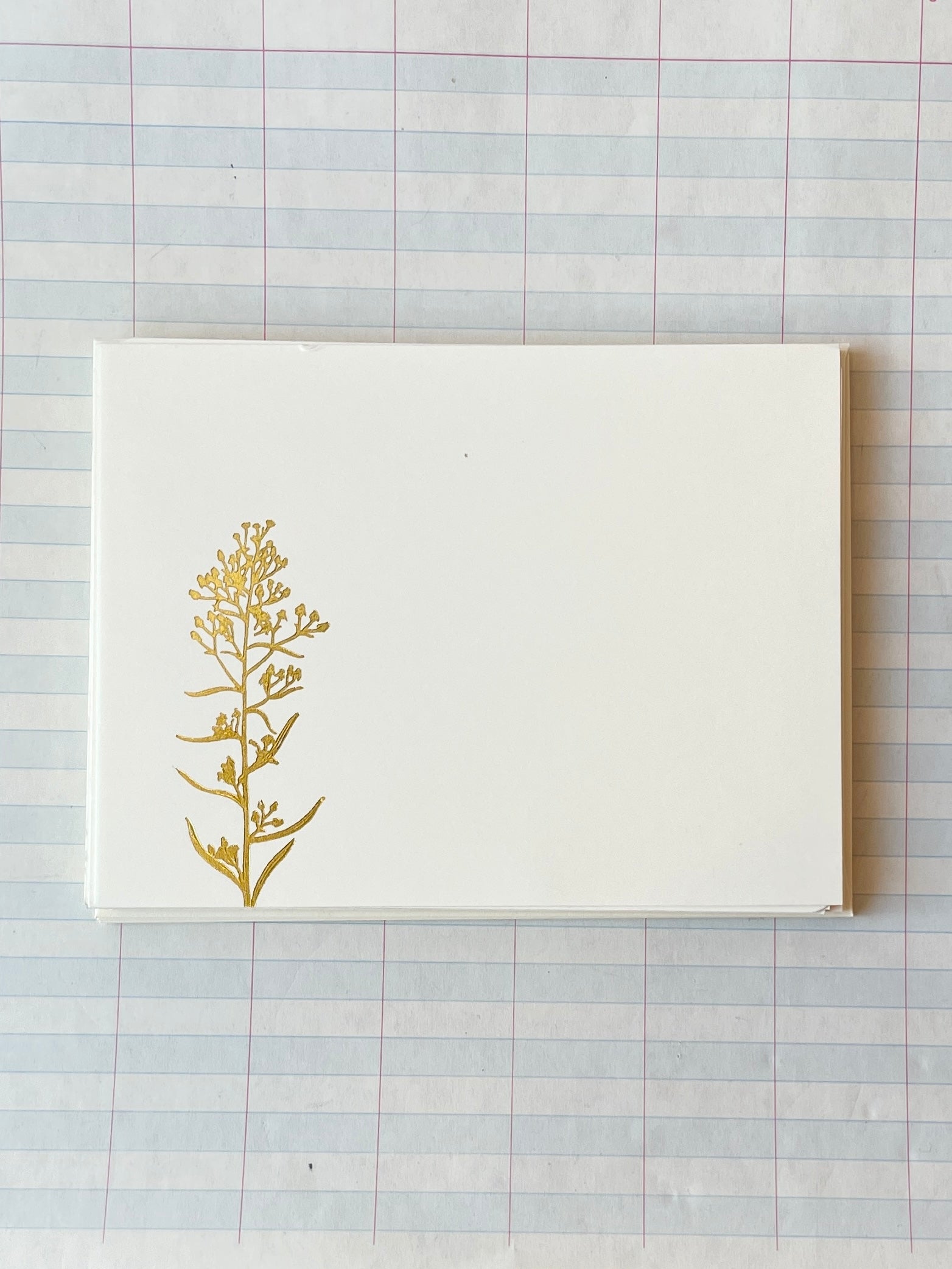 Wildflower Foil Pressed Stationery