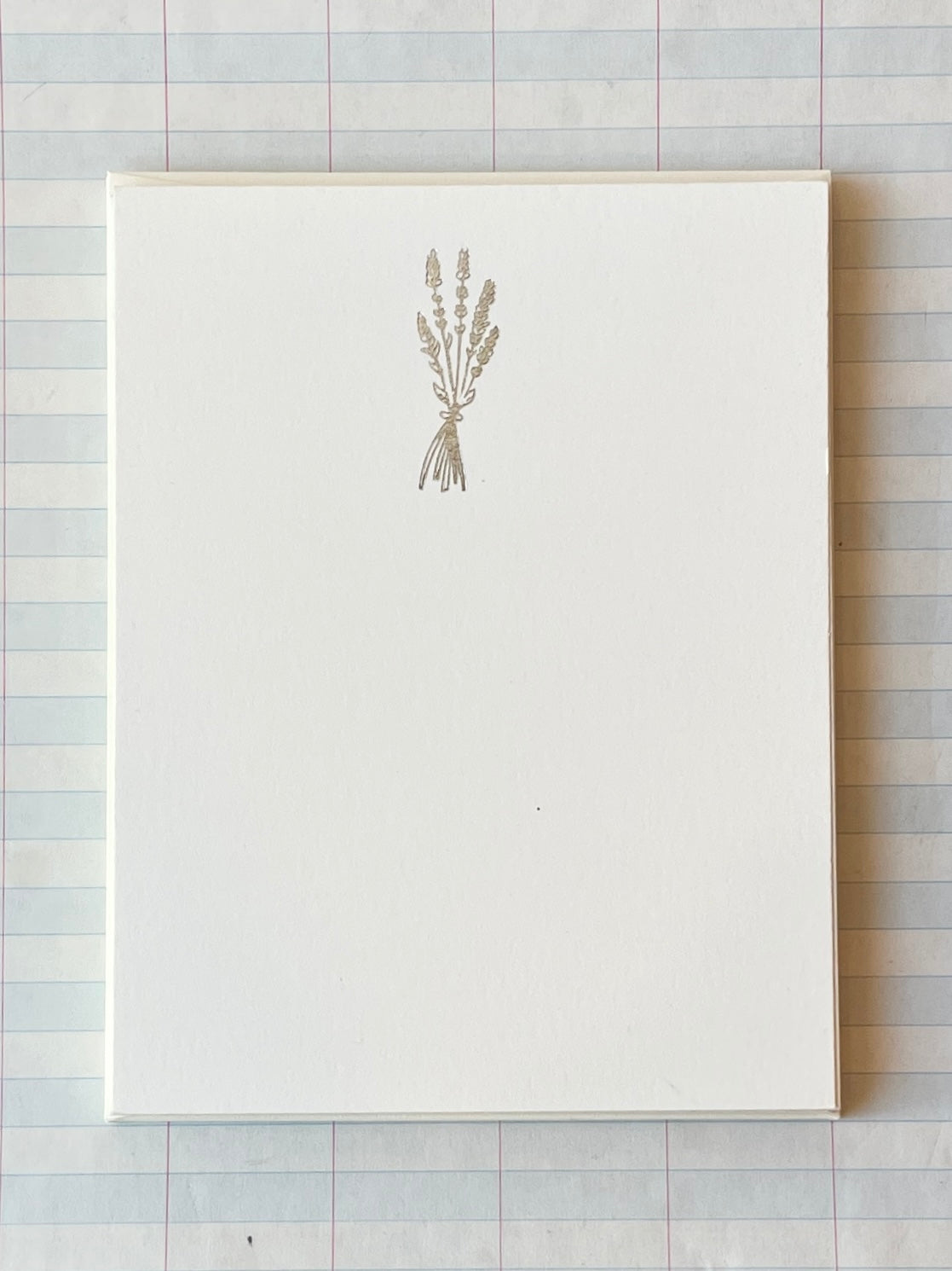 Lavender Sprig Foil Pressed Stationery