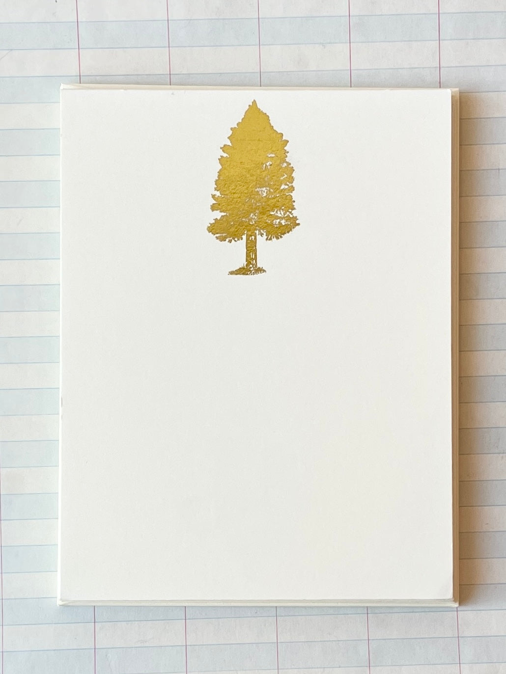 Large Pine Tree Foil Pressed Stationery