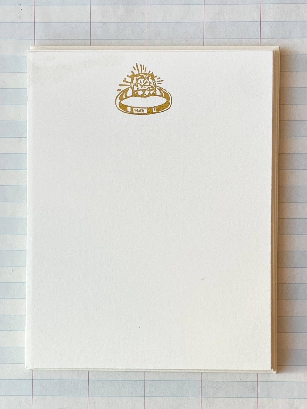 Engagement Ring Foil Pressed Stationery