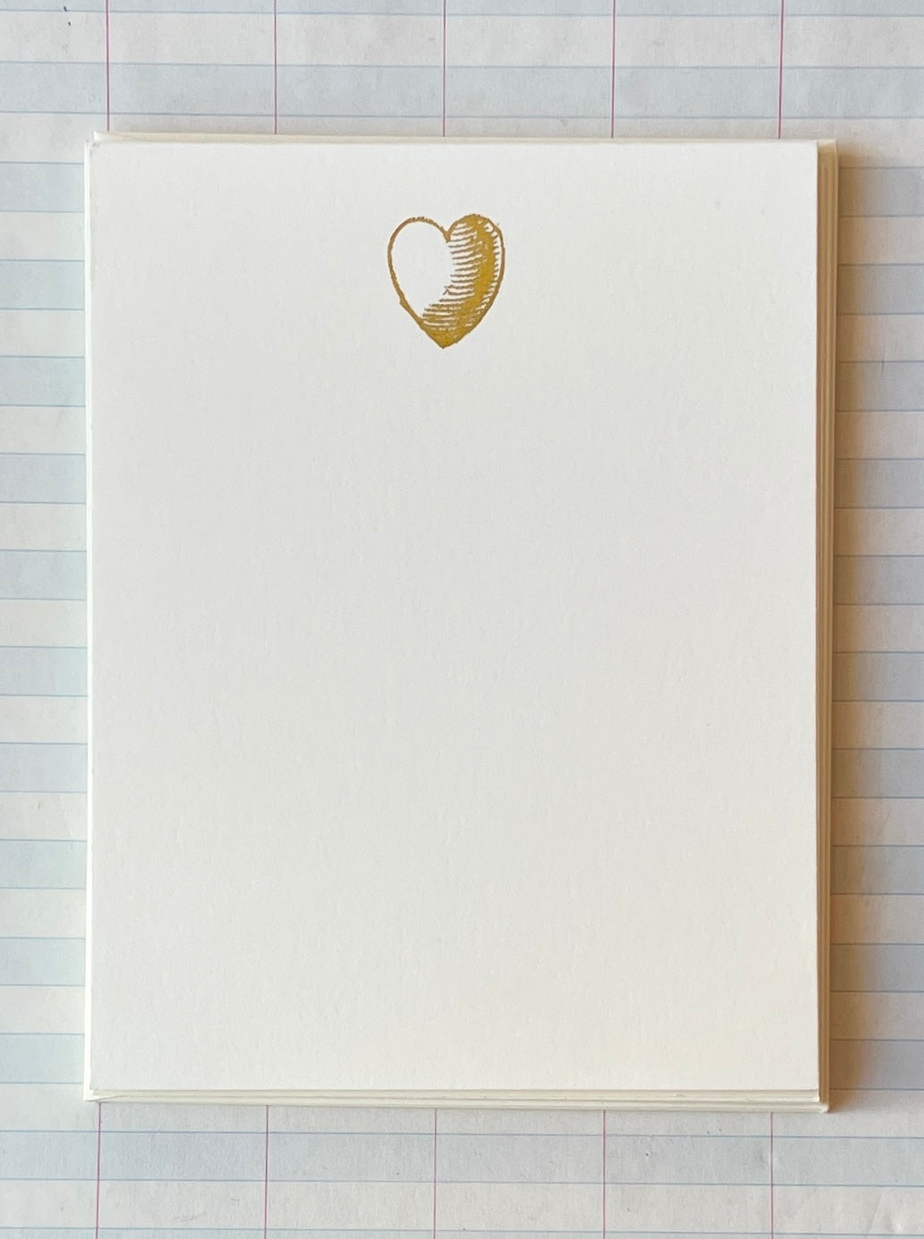 Shaded Heart Foil Pressed Stationery