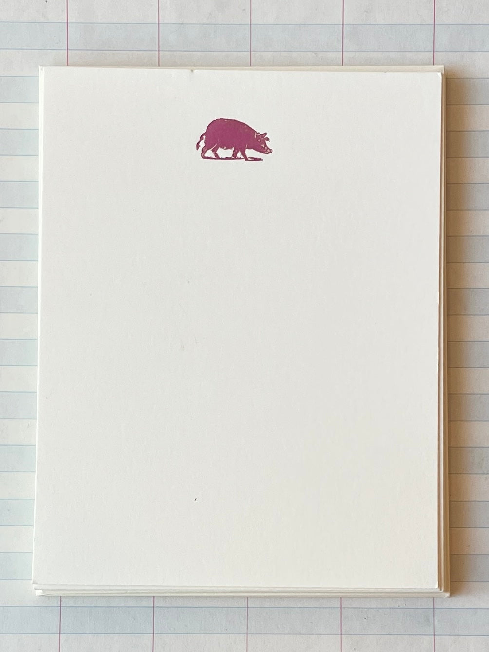 Foil Pressed Pig Stationery Set - PARCEL