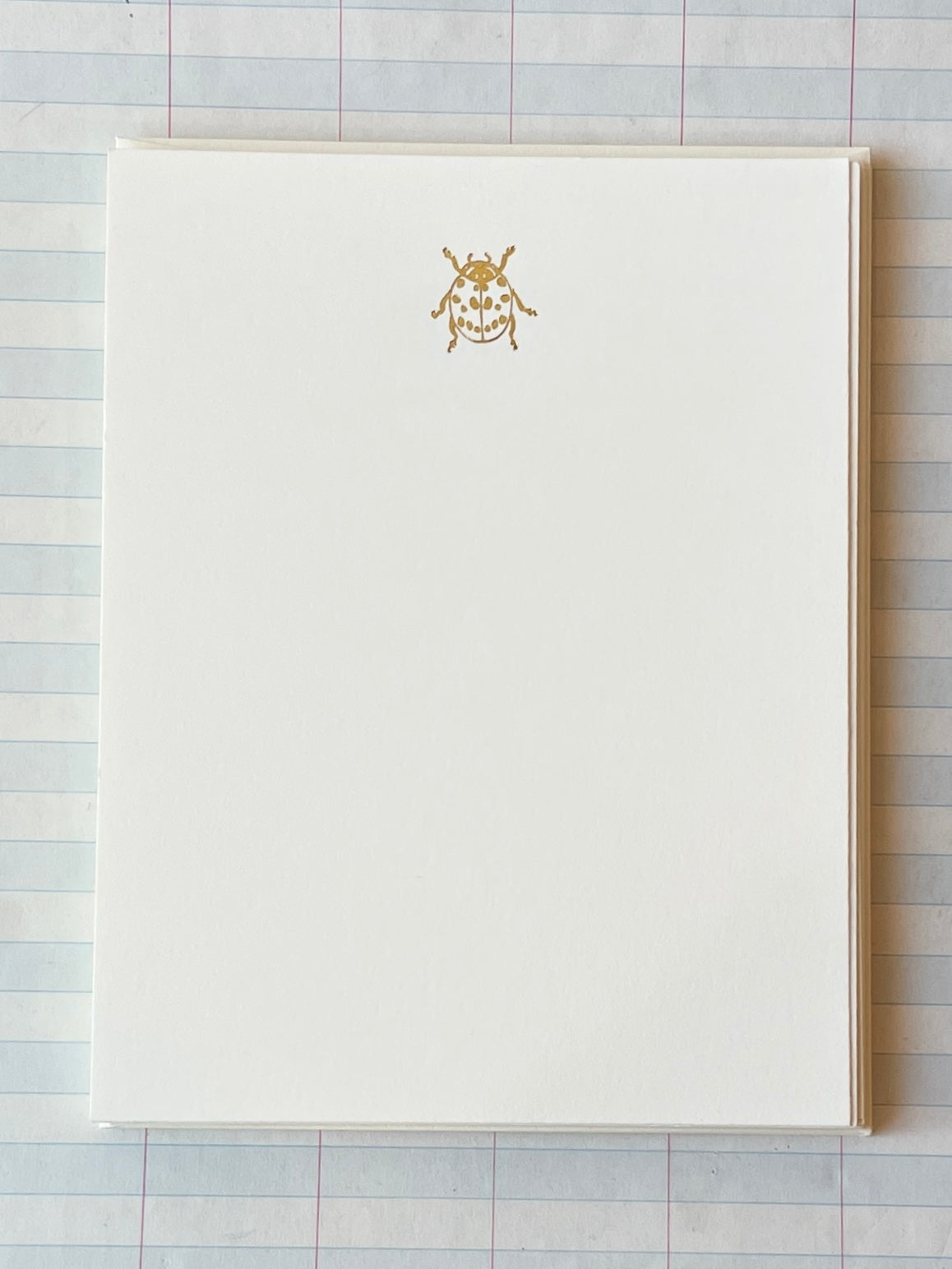 Lady Bug Foil Pressed Stationery