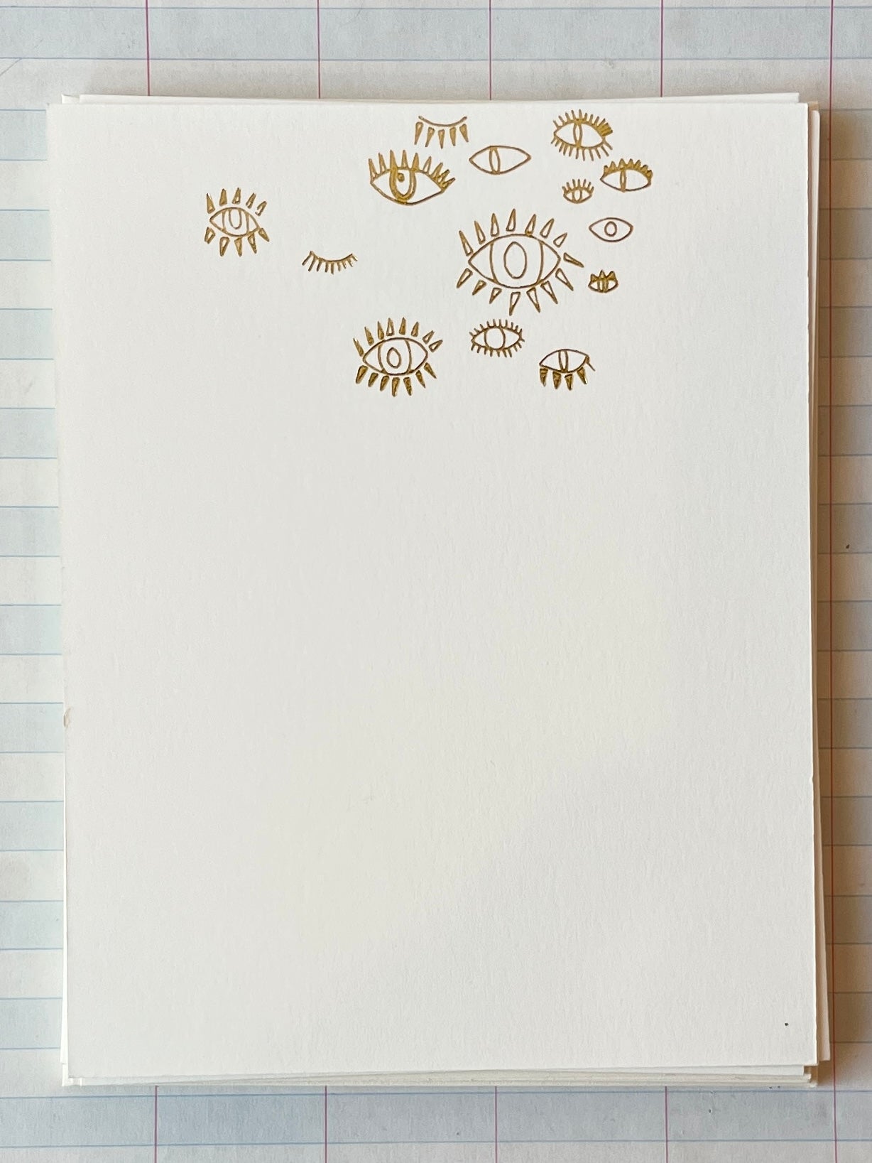 Protective Eyes by Skippy Cotton Foil Pressed Stationery