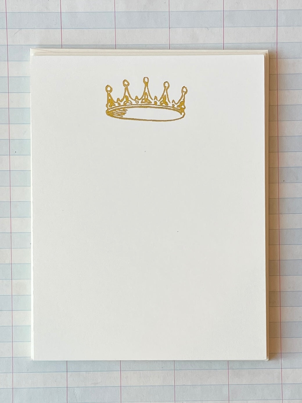 Wide Crown Foil Pressed Stationery