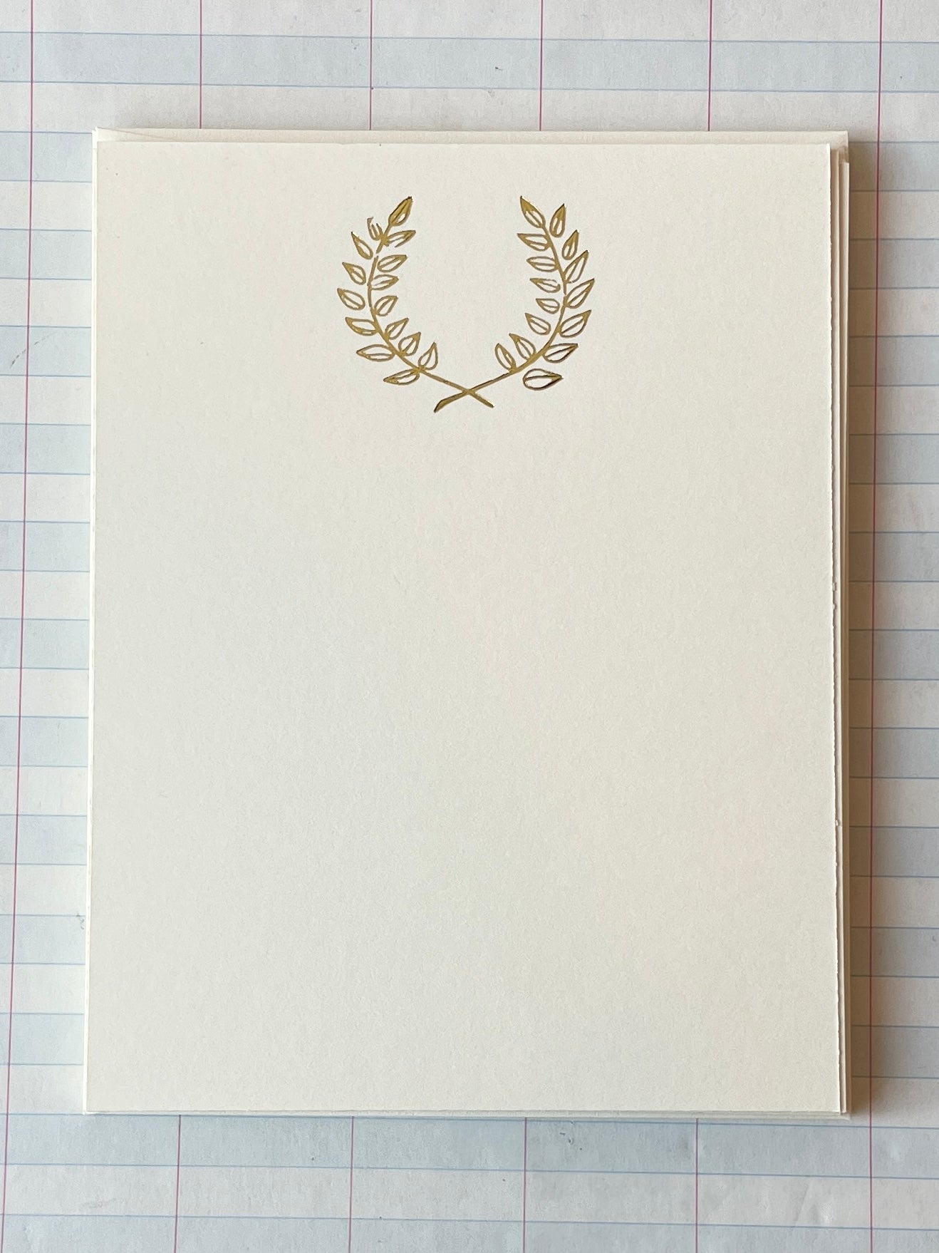 Classic Laurel Foil Pressed Stationery