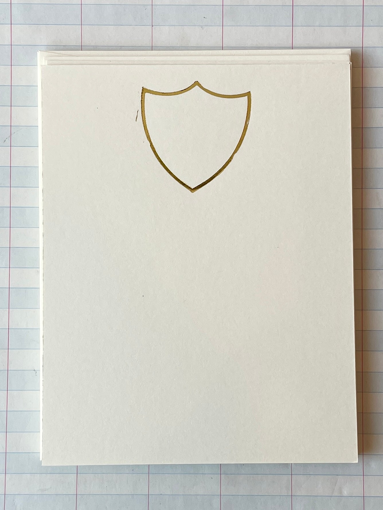 Big Shield Foil Pressed Stationery