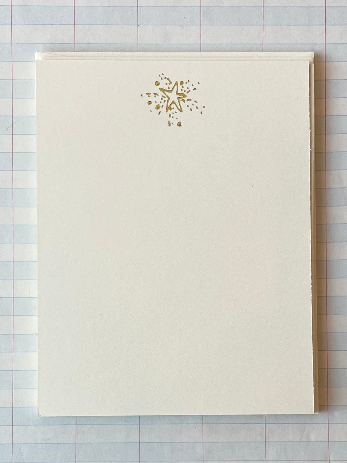 Tiny Bursting Star Foil Pressed Stationery