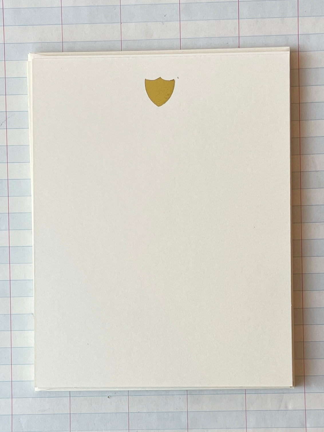 Tiny Shield Foil Pressed Stationery