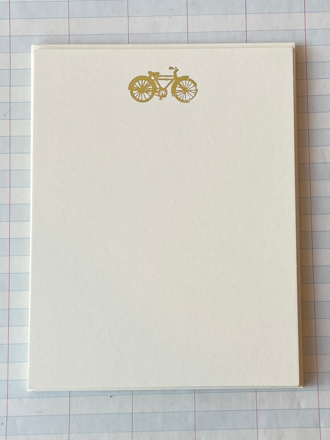 Bicycle Foil Pressed Stationery