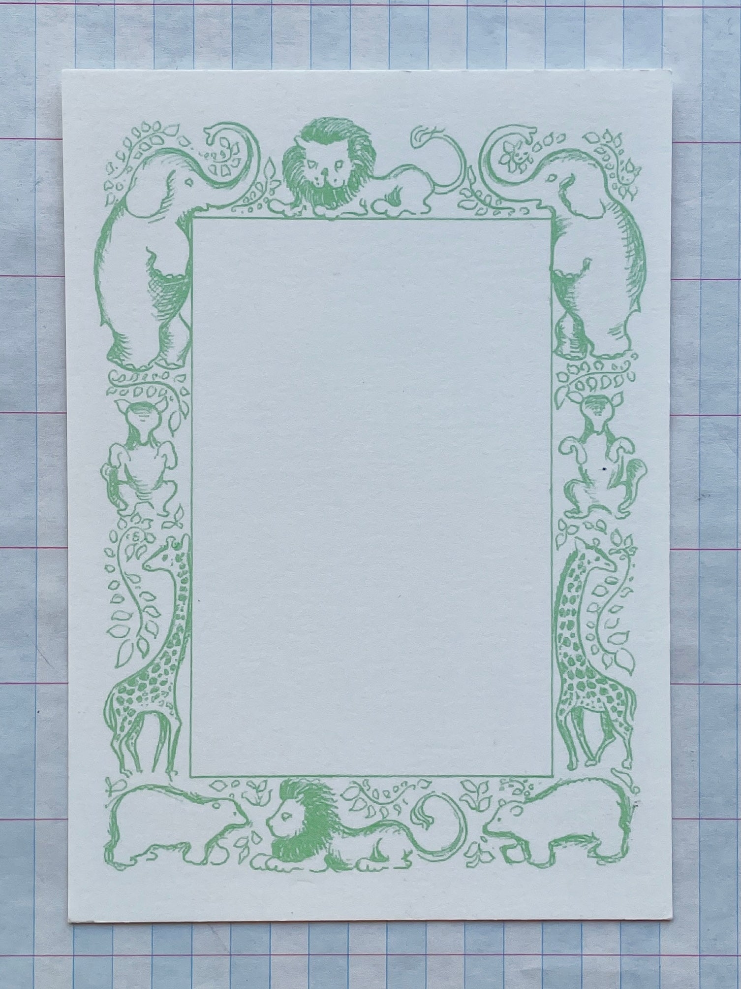 Sweet Animal Frame Stationery