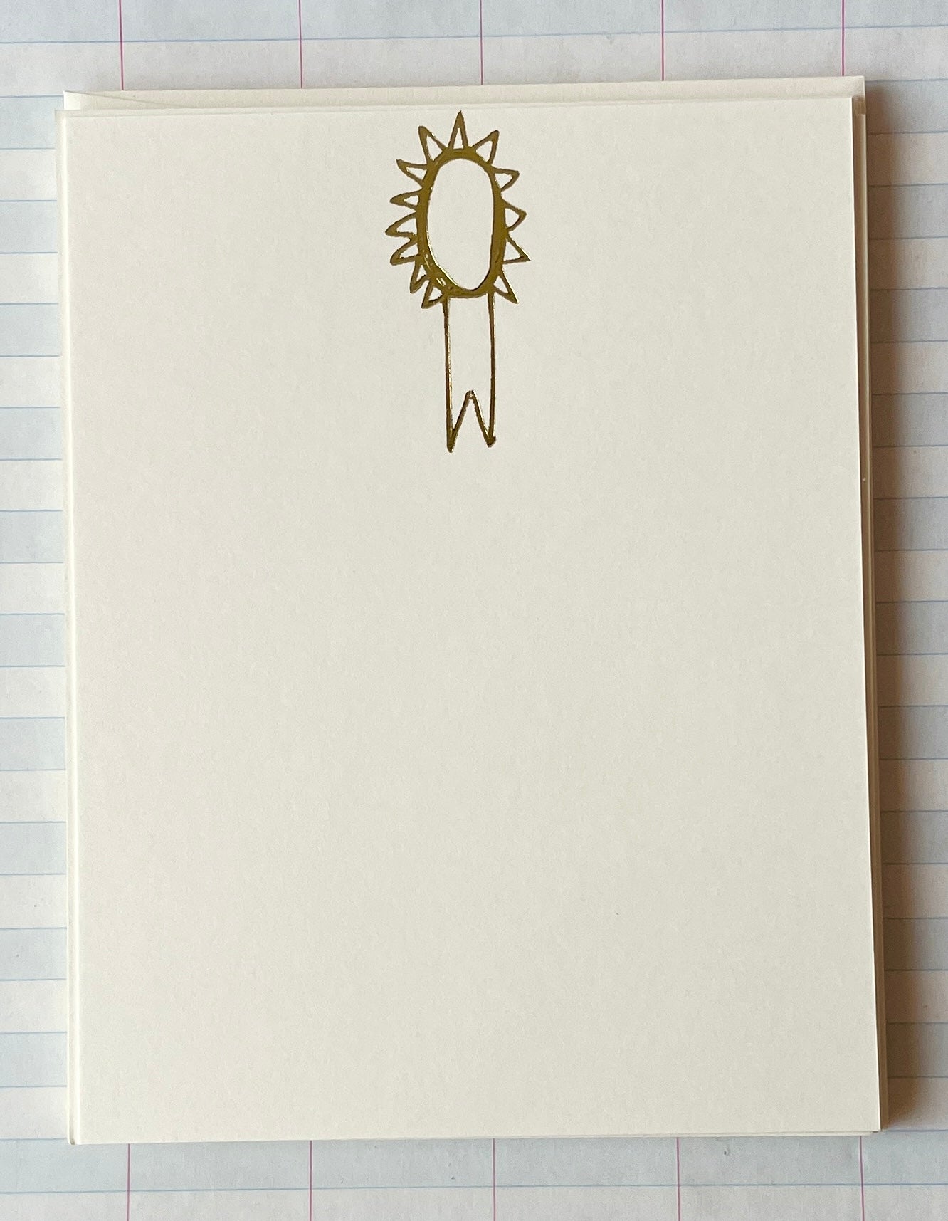 Prize Ribbon Foil Pressed Stationery