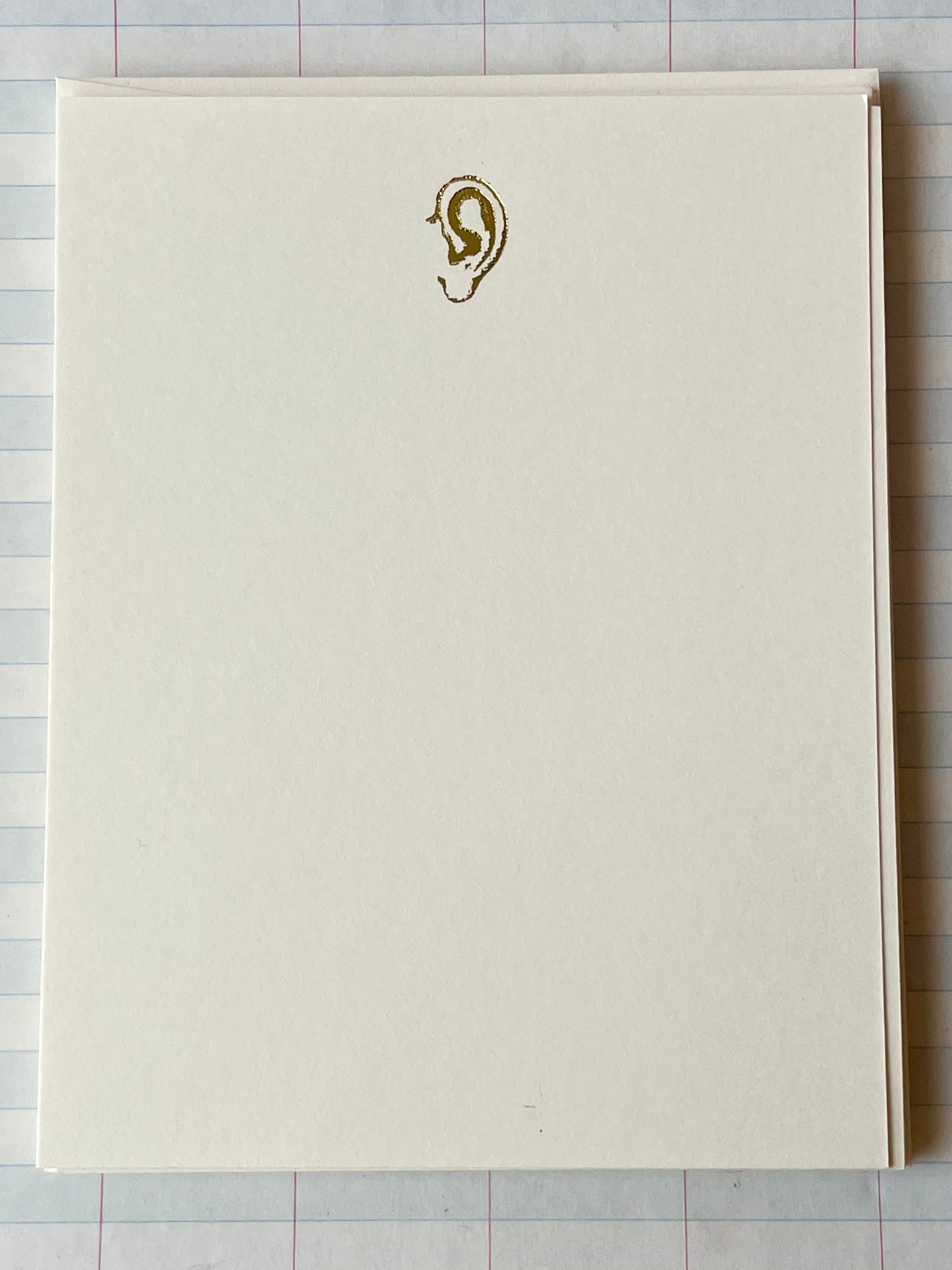 Ear Foil Pressed Stationery