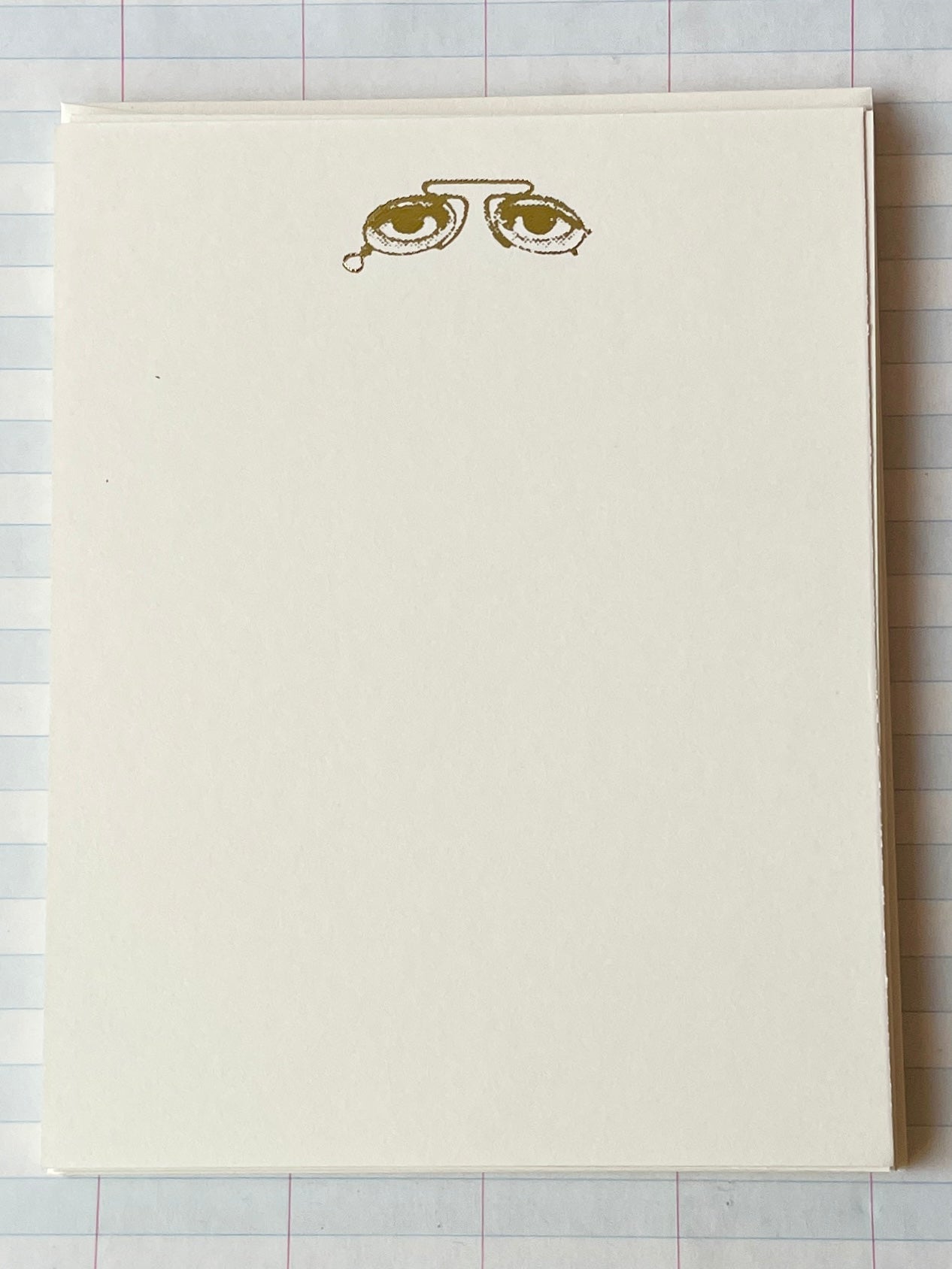 Optical Eyes Foil Pressed Stationery