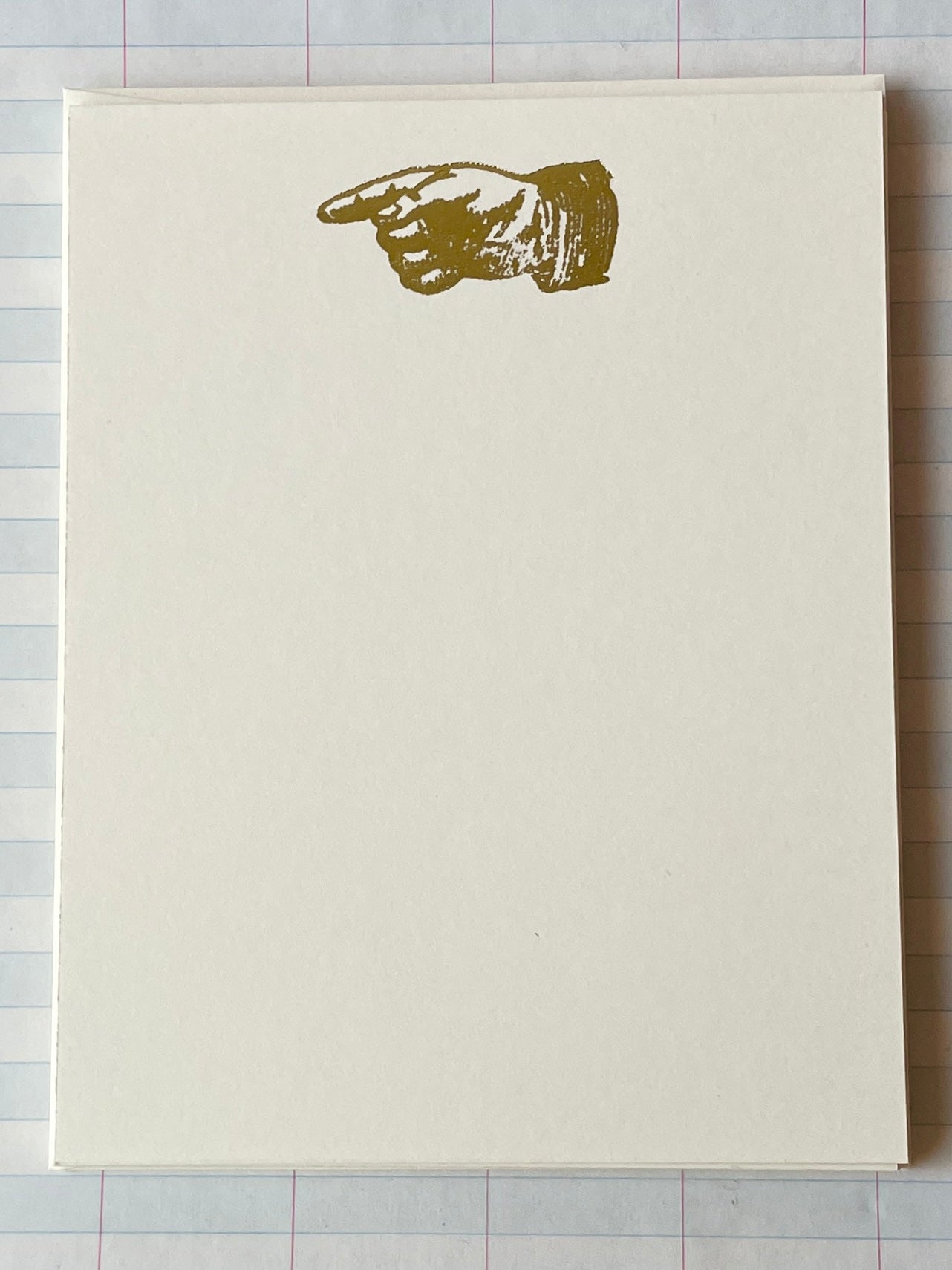 Pointing Finger Foil Pressed Stationery
