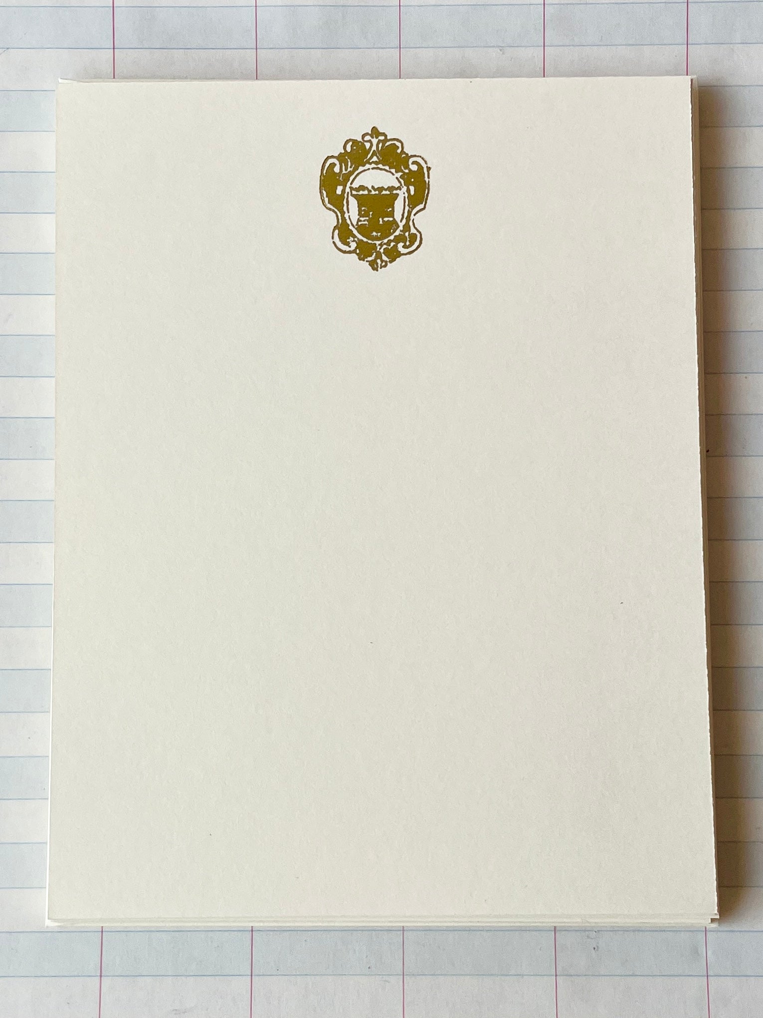 Castle Crest Foil Pressed Stationery