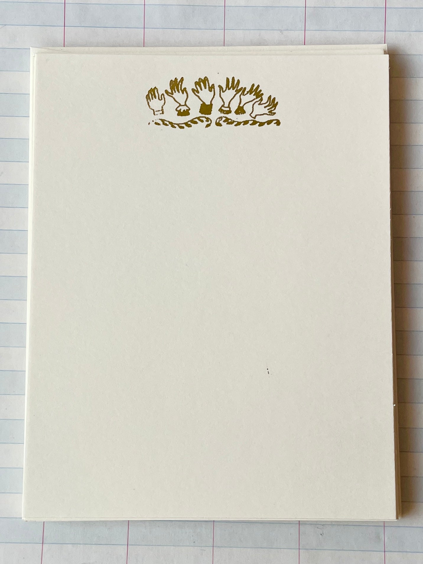 Many Hands Foil Pressed Stationery