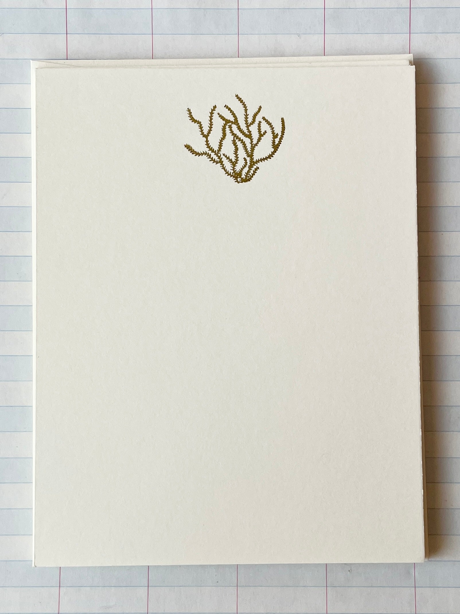 Seaweed Foil Pressed Stationery