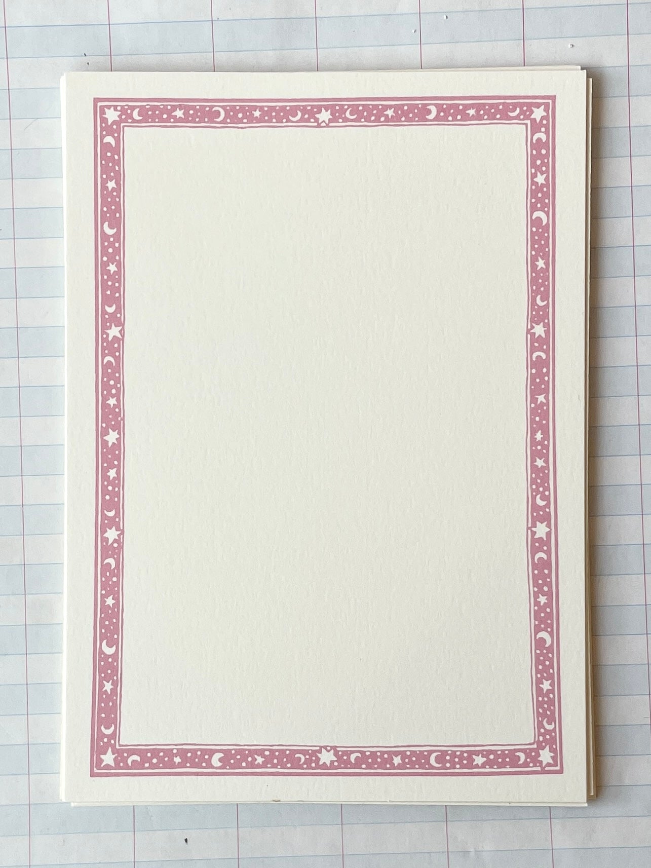 Moon and Stars Border Notecards