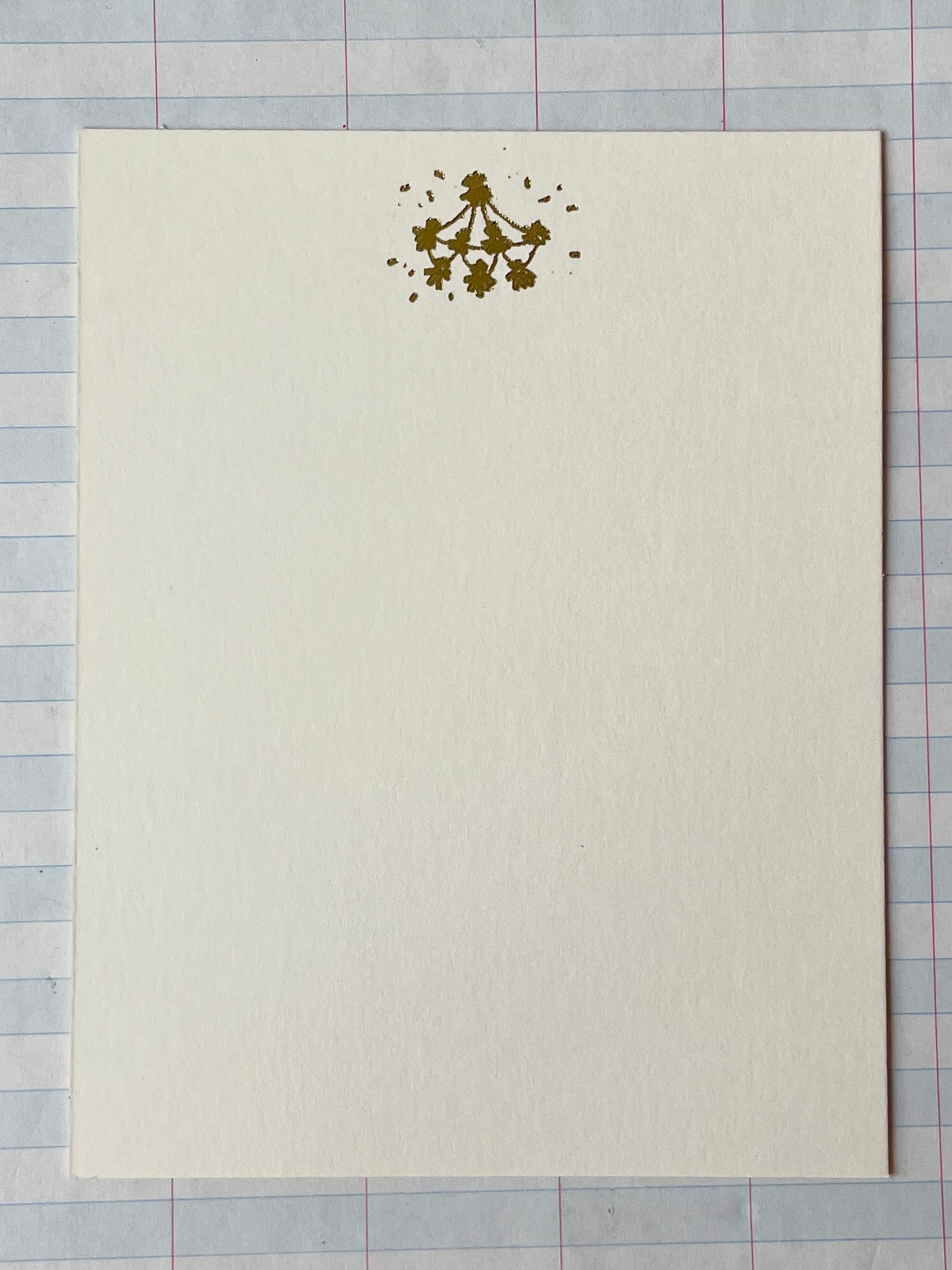 Chandelier Foil Pressed Stationery