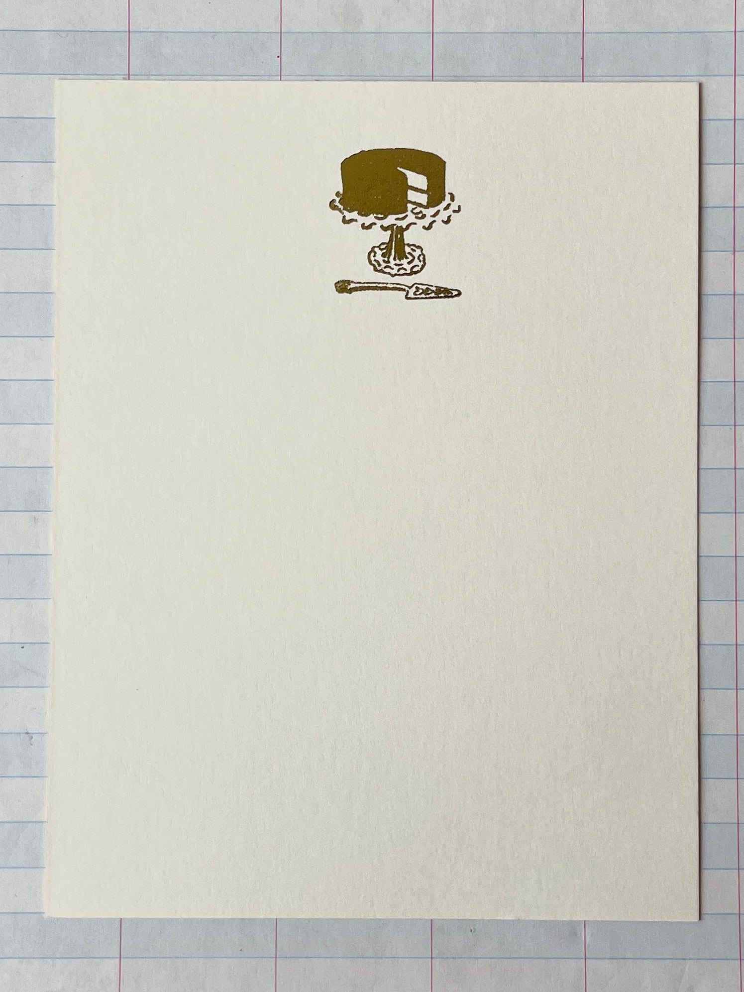 Cake Foil Pressed Stationery