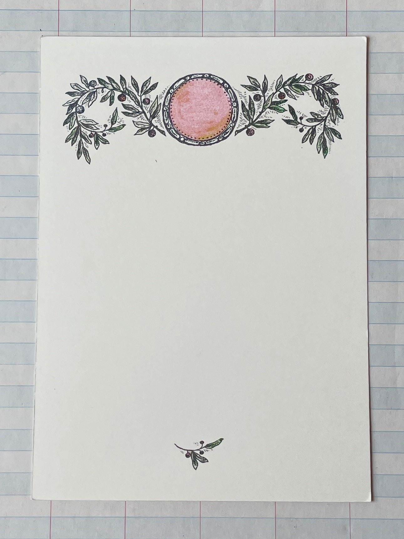 Leafy Branch Topper Printed Notecards