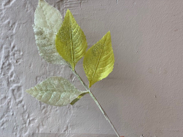 Snow-dusted Vintage Velvet Leaves