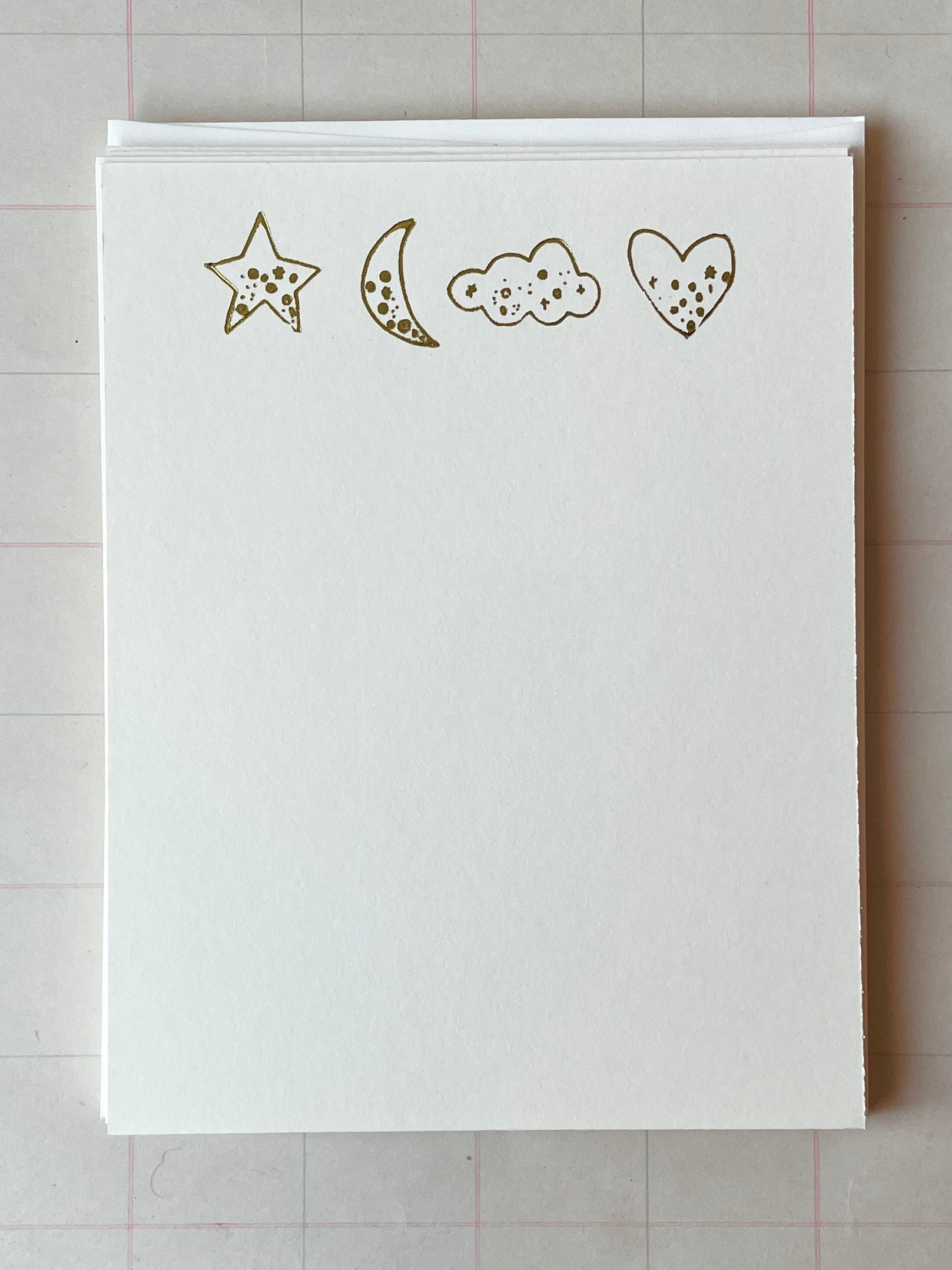 Confetti Shapes Foil Pressed Notecards