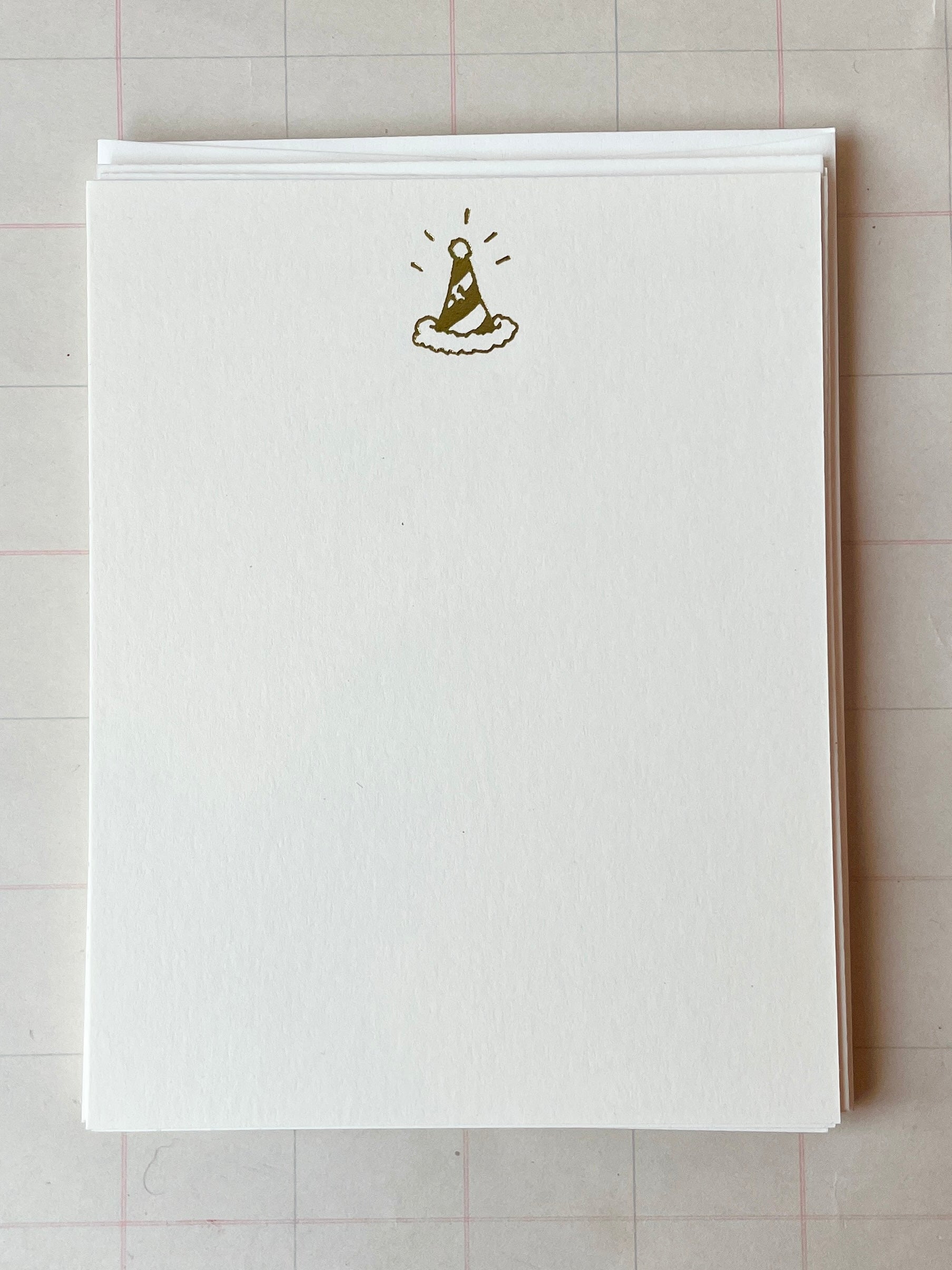Party Hat Foil Pressed Stationery