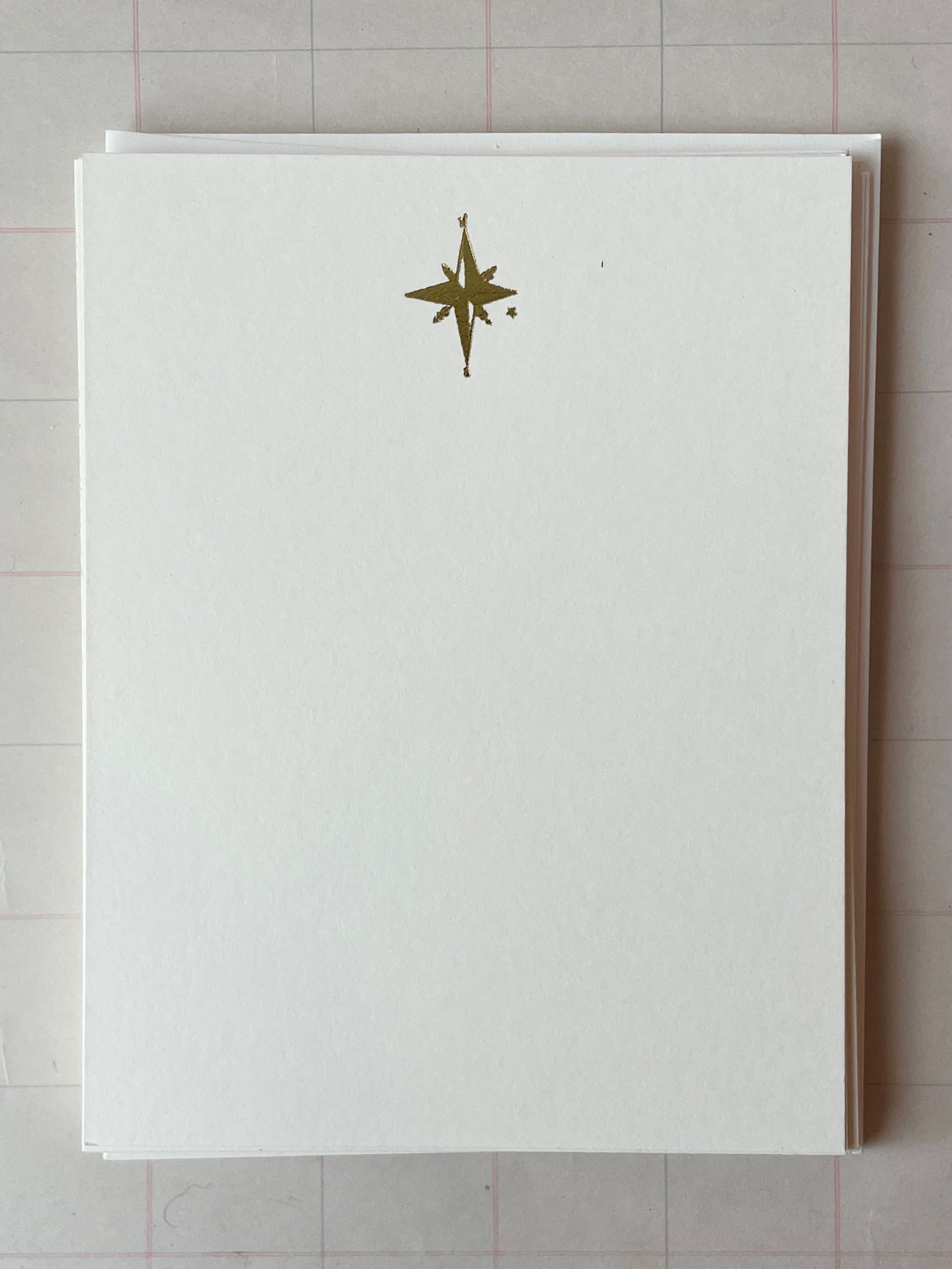 North Star Foil Pressed Stationery
