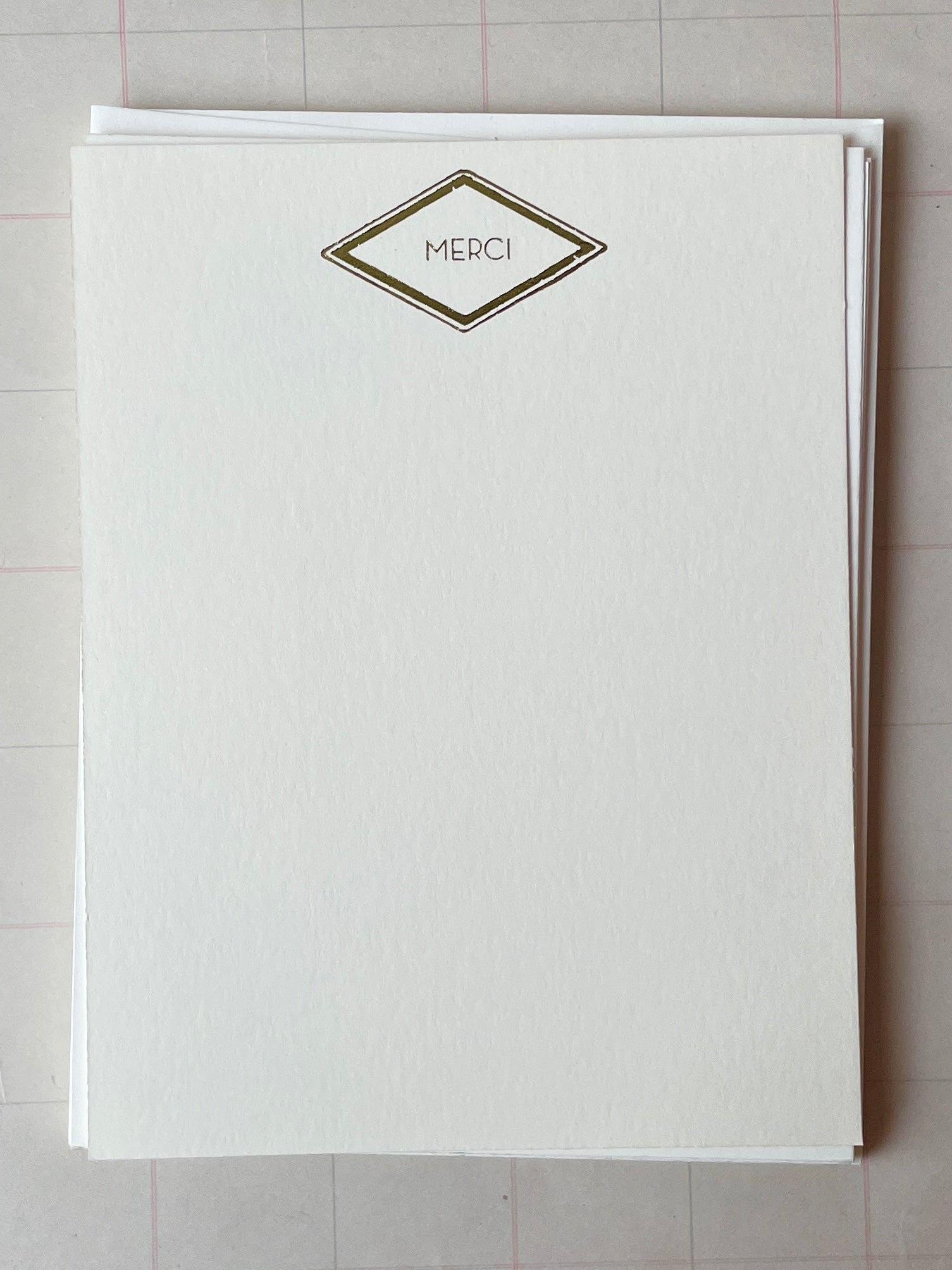 "Merci" Diamond, Thank You Stationery - PARCEL