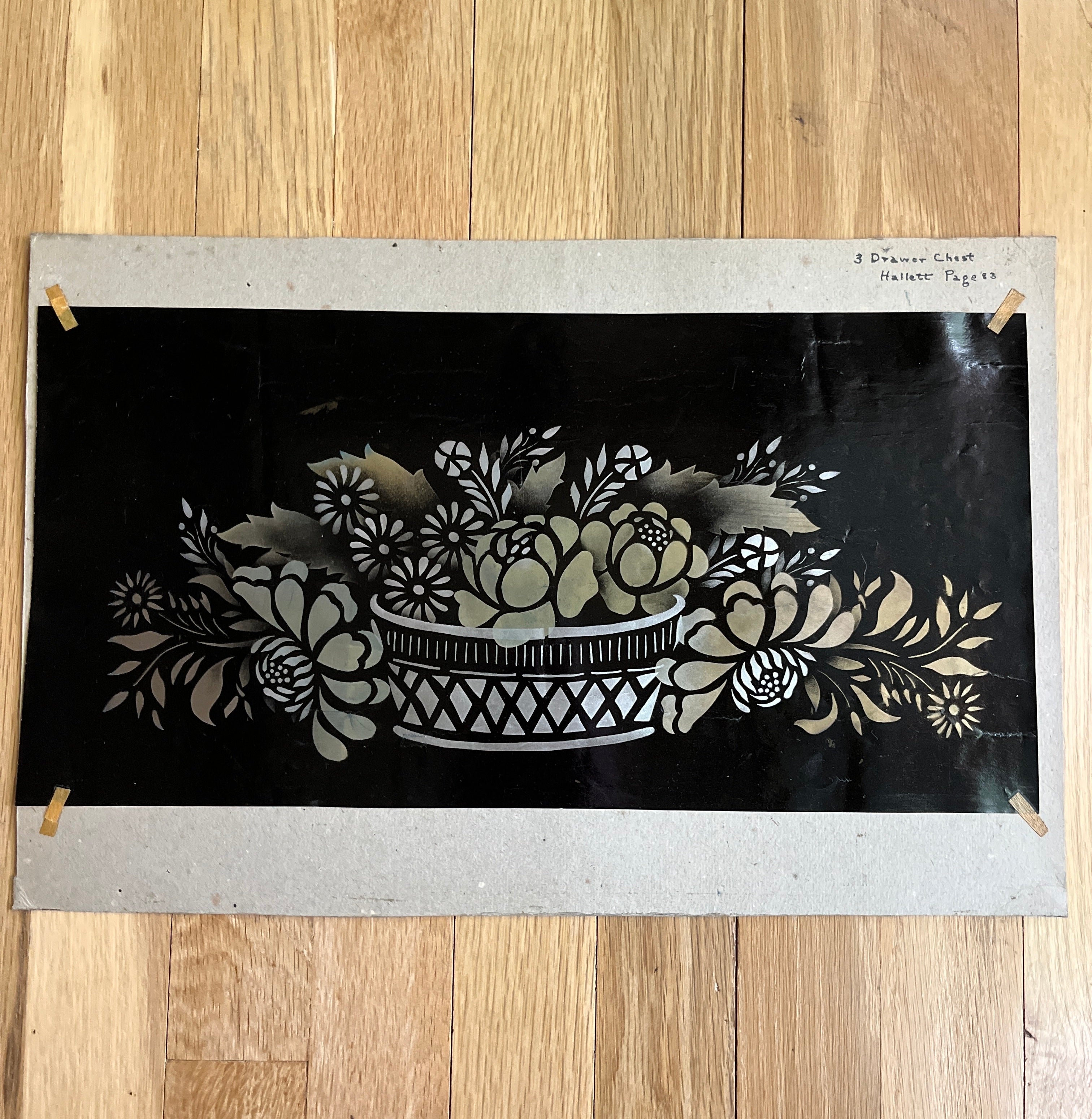 Folk art Hand-Painted Stencil #4