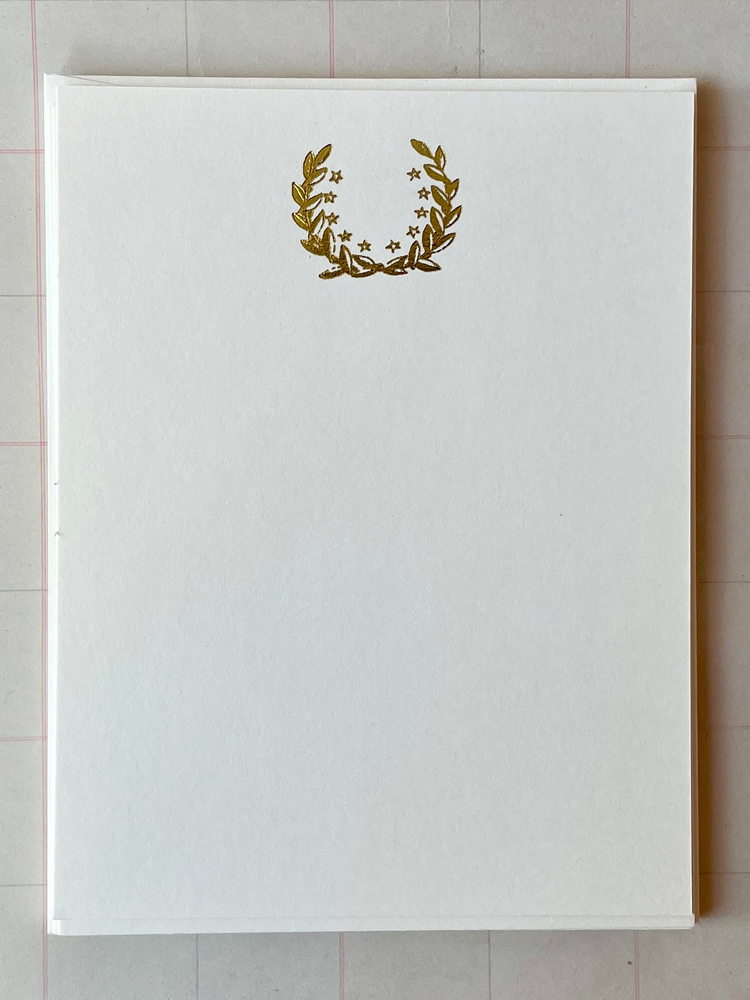 Star Laurel Foil Pressed Stationery