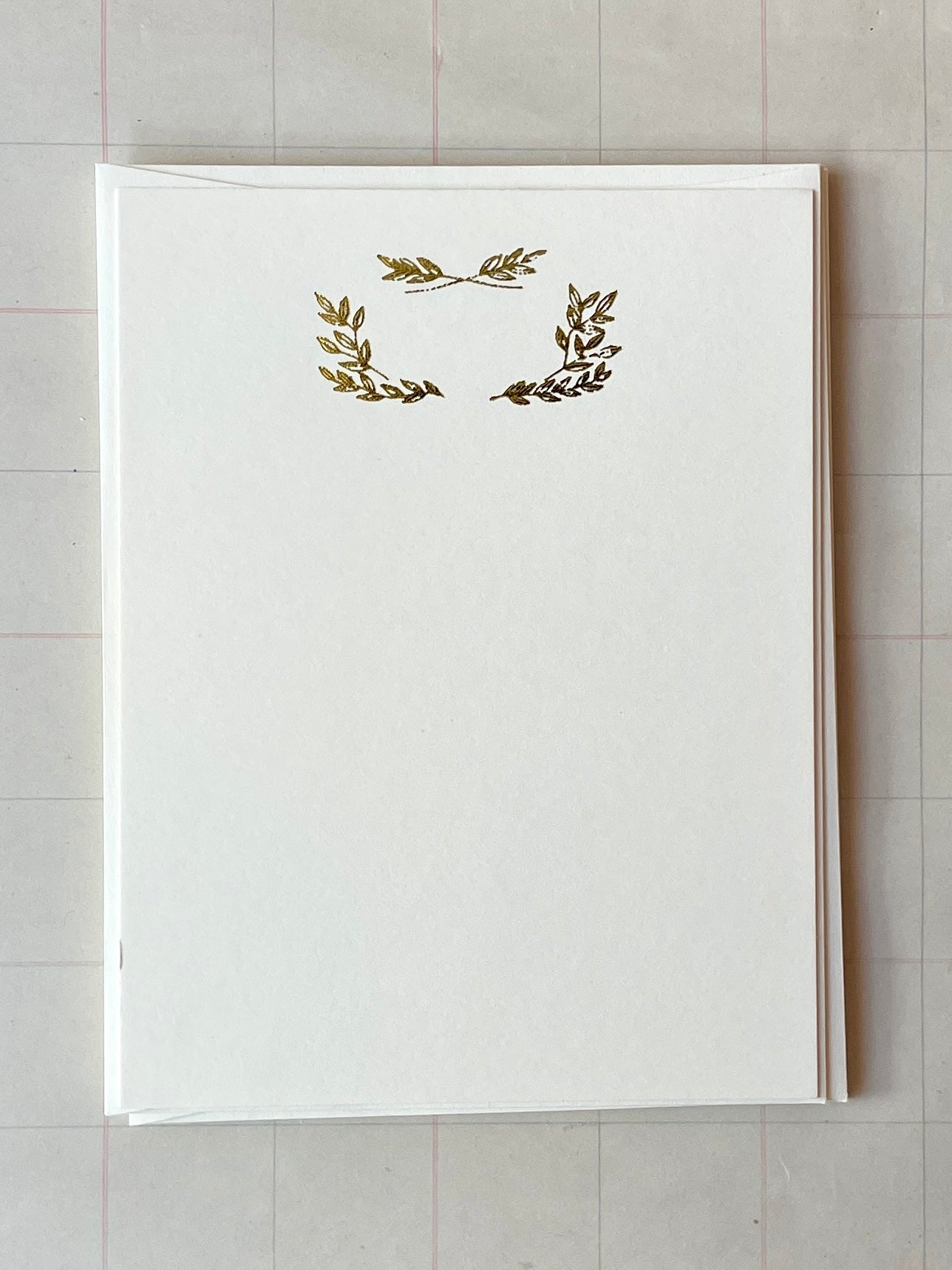 Laurel Frame Foil Pressed Stationery