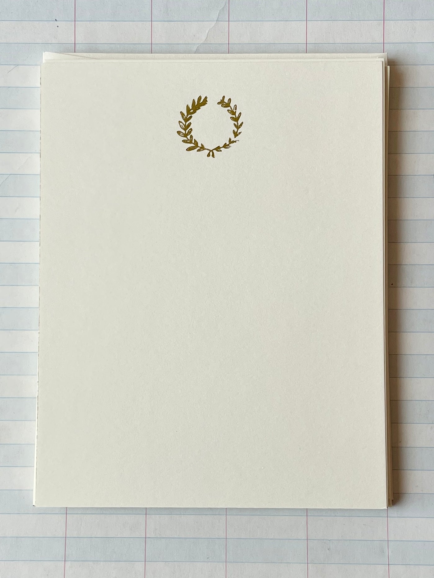 Tiny Laurel Foil Pressed Stationery