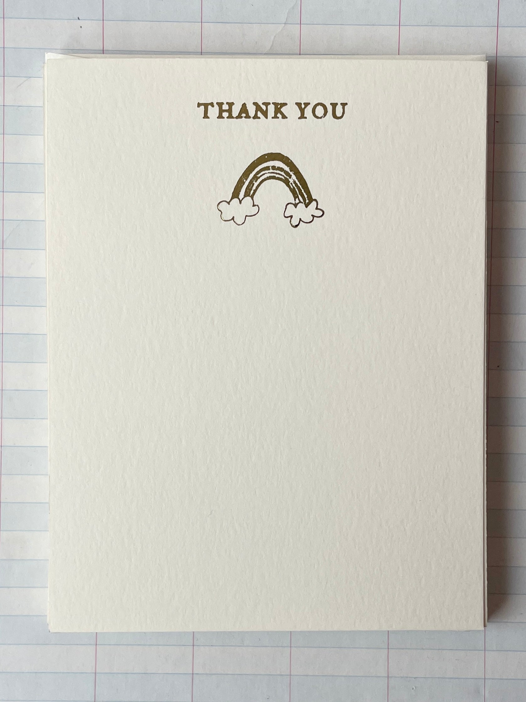 Over the Rainbow Foil-Pressed Thank You Notes
