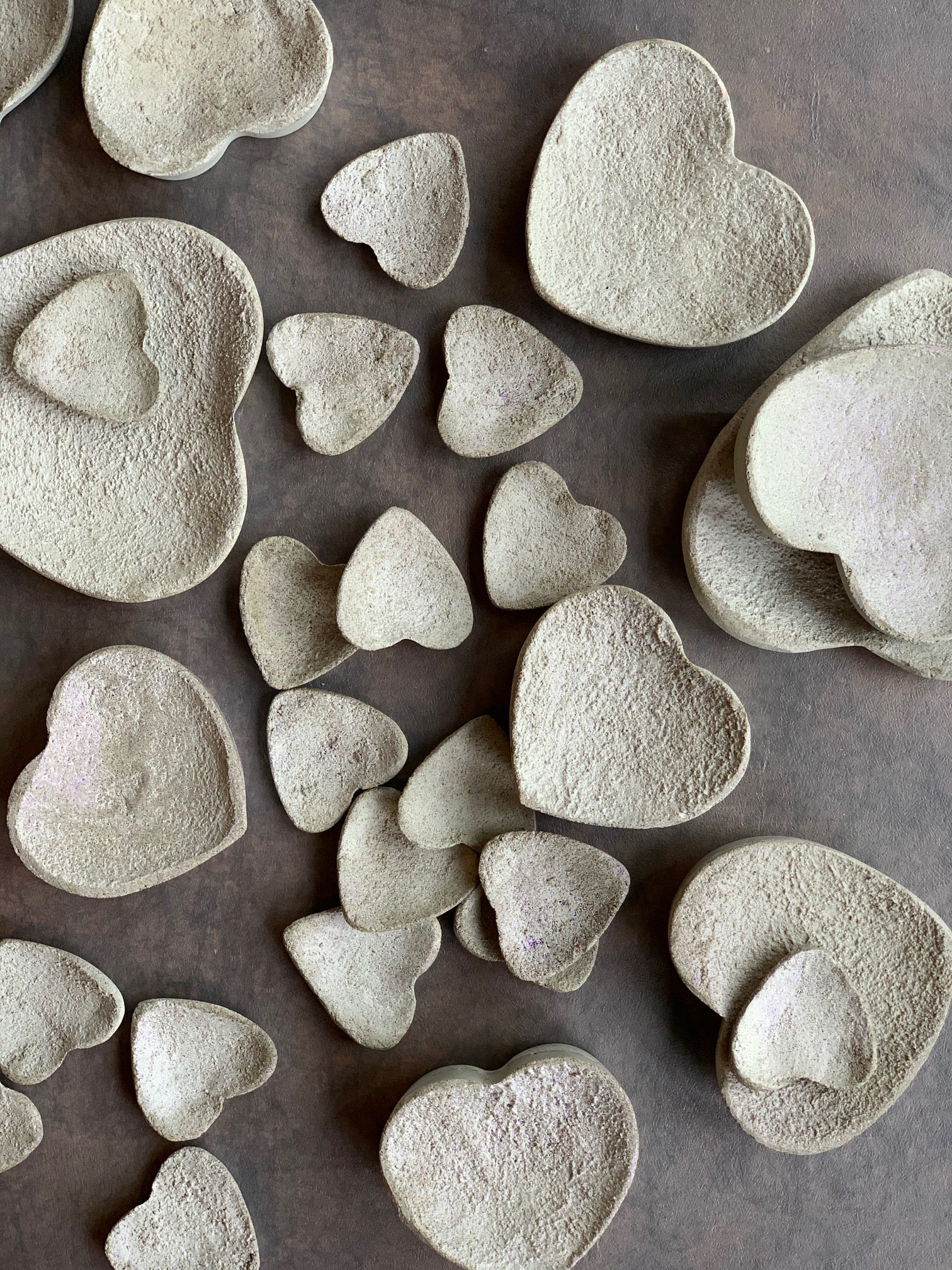 Heart-shaped Concrete Trinket dishes