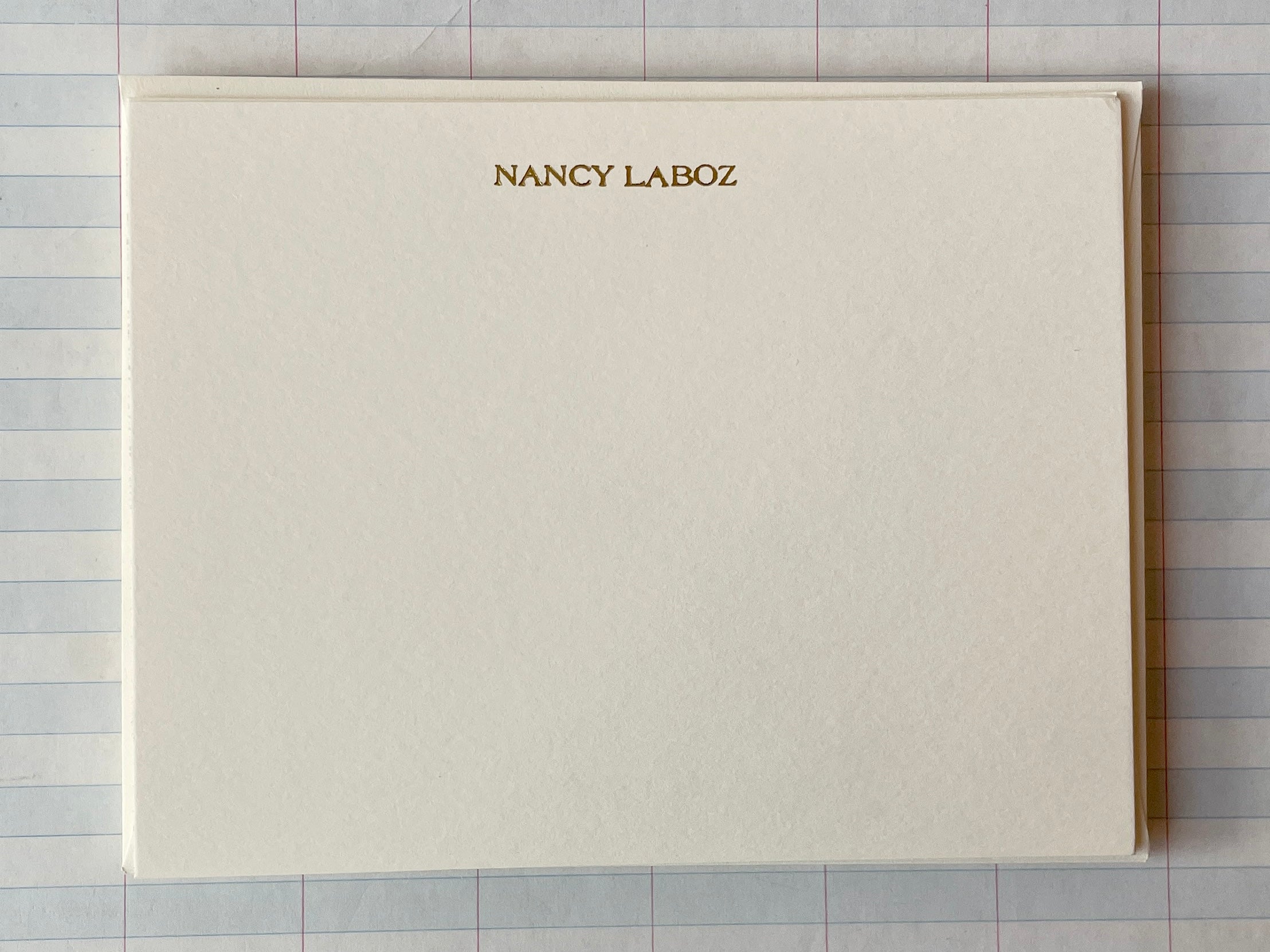 Custom Gold Foil-Pressed Stationery