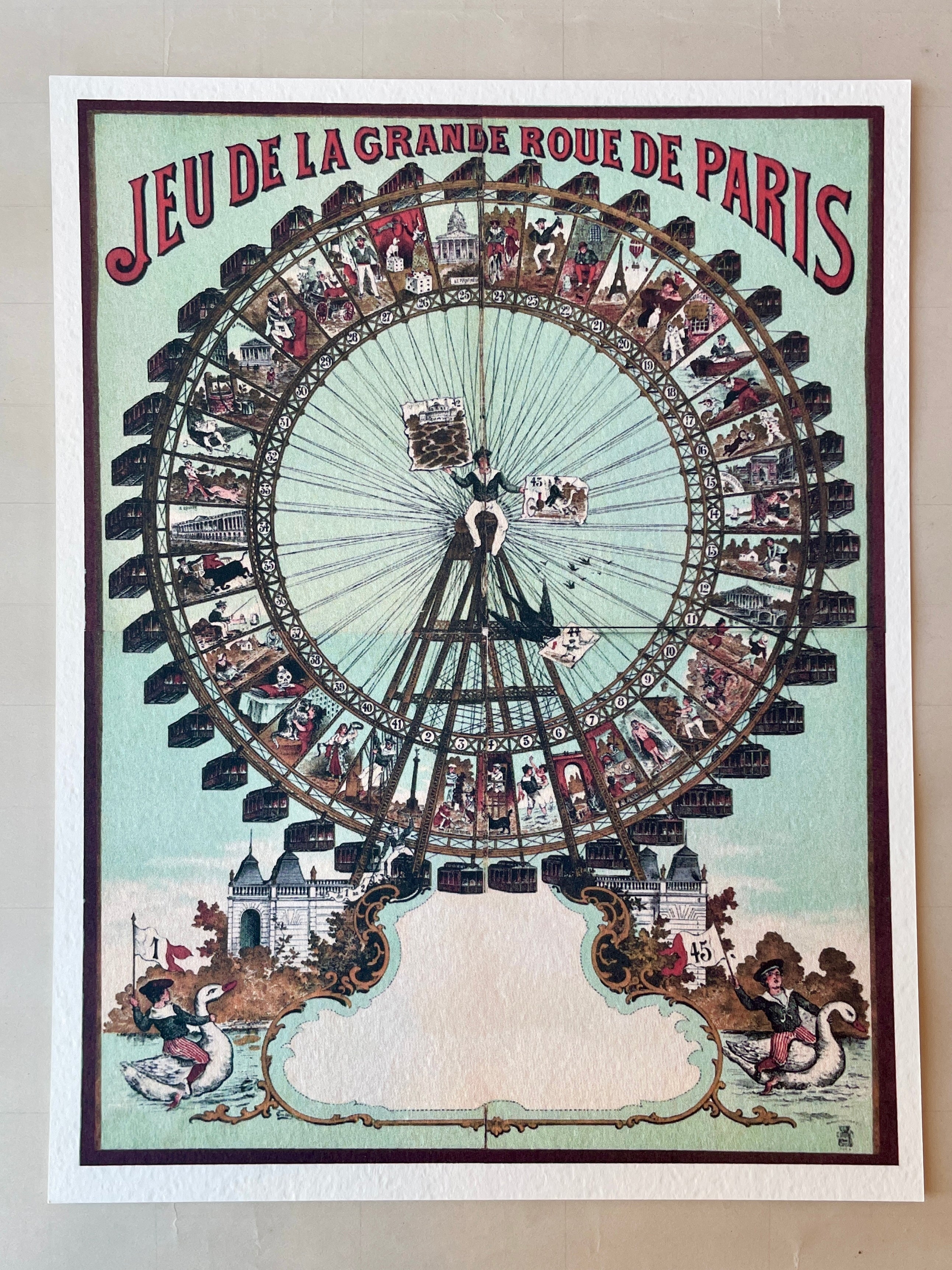 Jeu de La Grande Roue De Paris Art Print